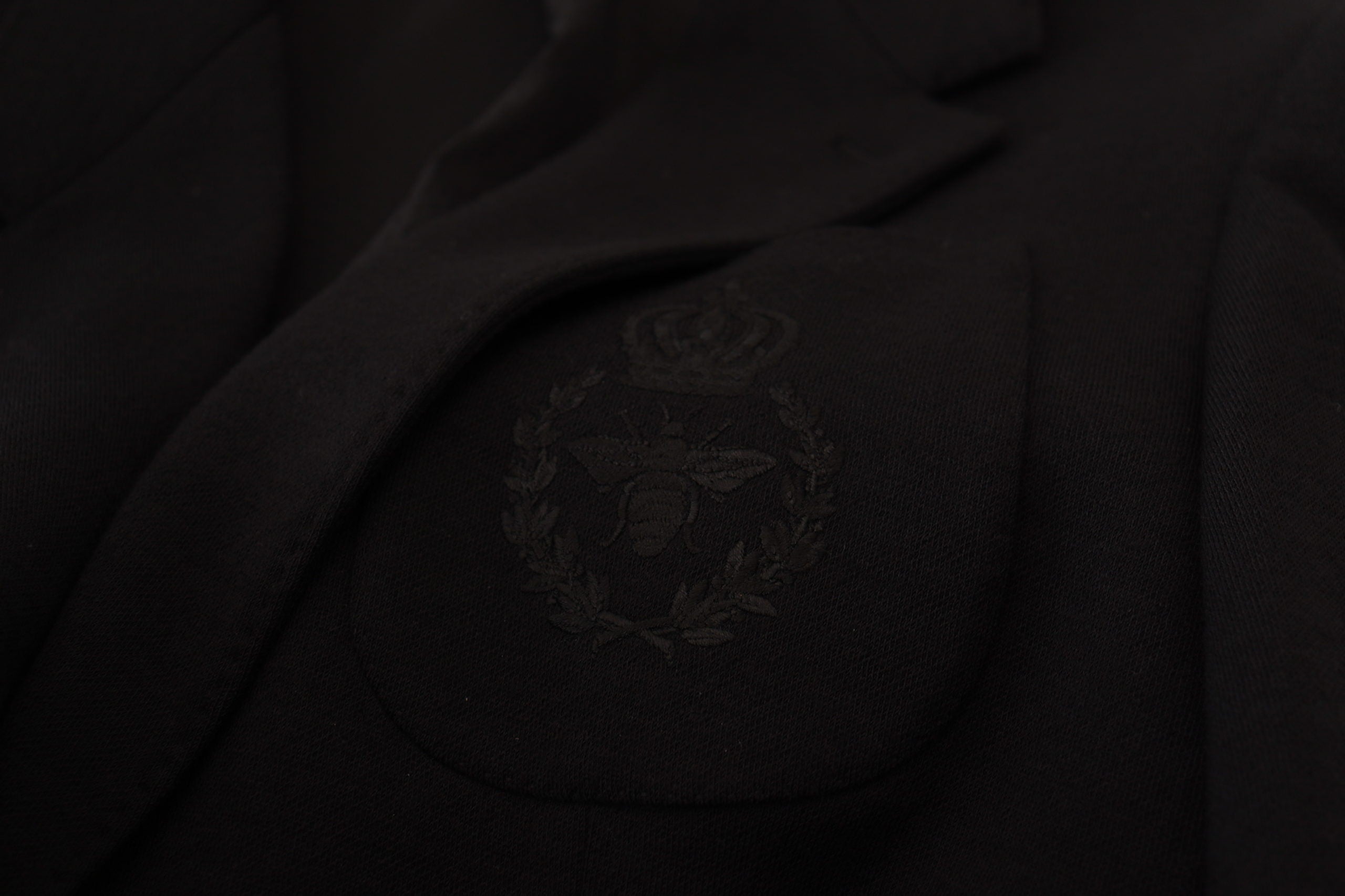 Dolce & Gabbana Black Wool Crown Slim Fit Jacket Blazer Dolce & Gabbana