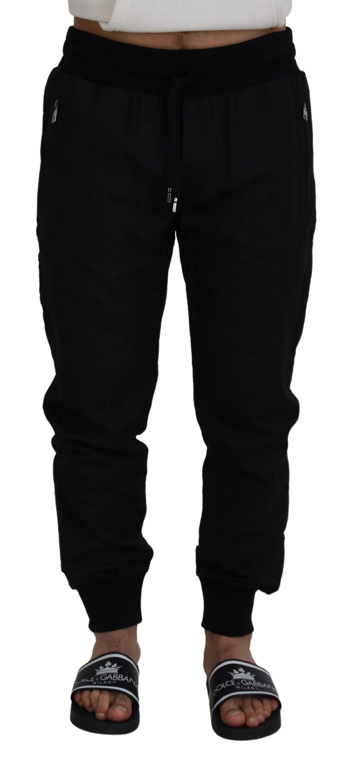 Dolce & Gabbana Black Men Casual Jogger Pants Dolce & Gabbana