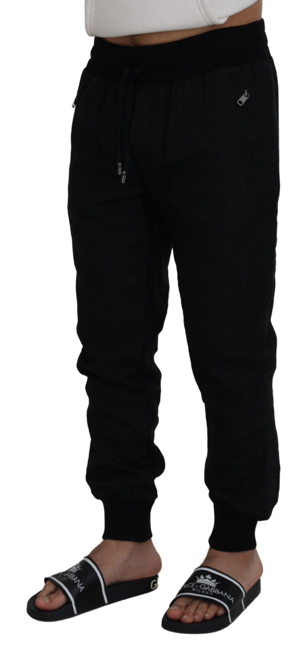 Dolce & Gabbana Black Men Casual Jogger Pants Dolce & Gabbana