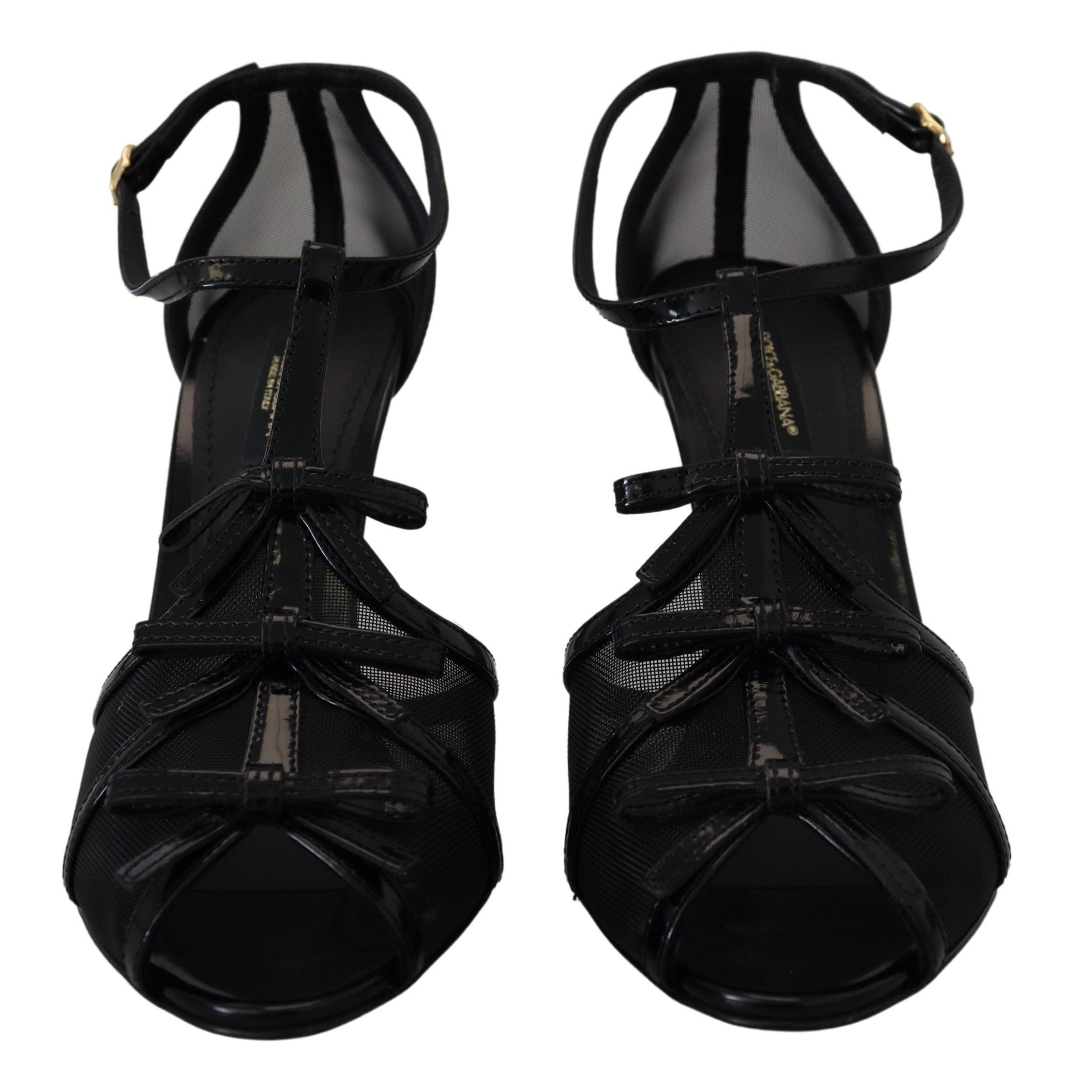 Dolce & Gabbana Black Stiletto High Heels Sandals Shoes Dolce & Gabbana