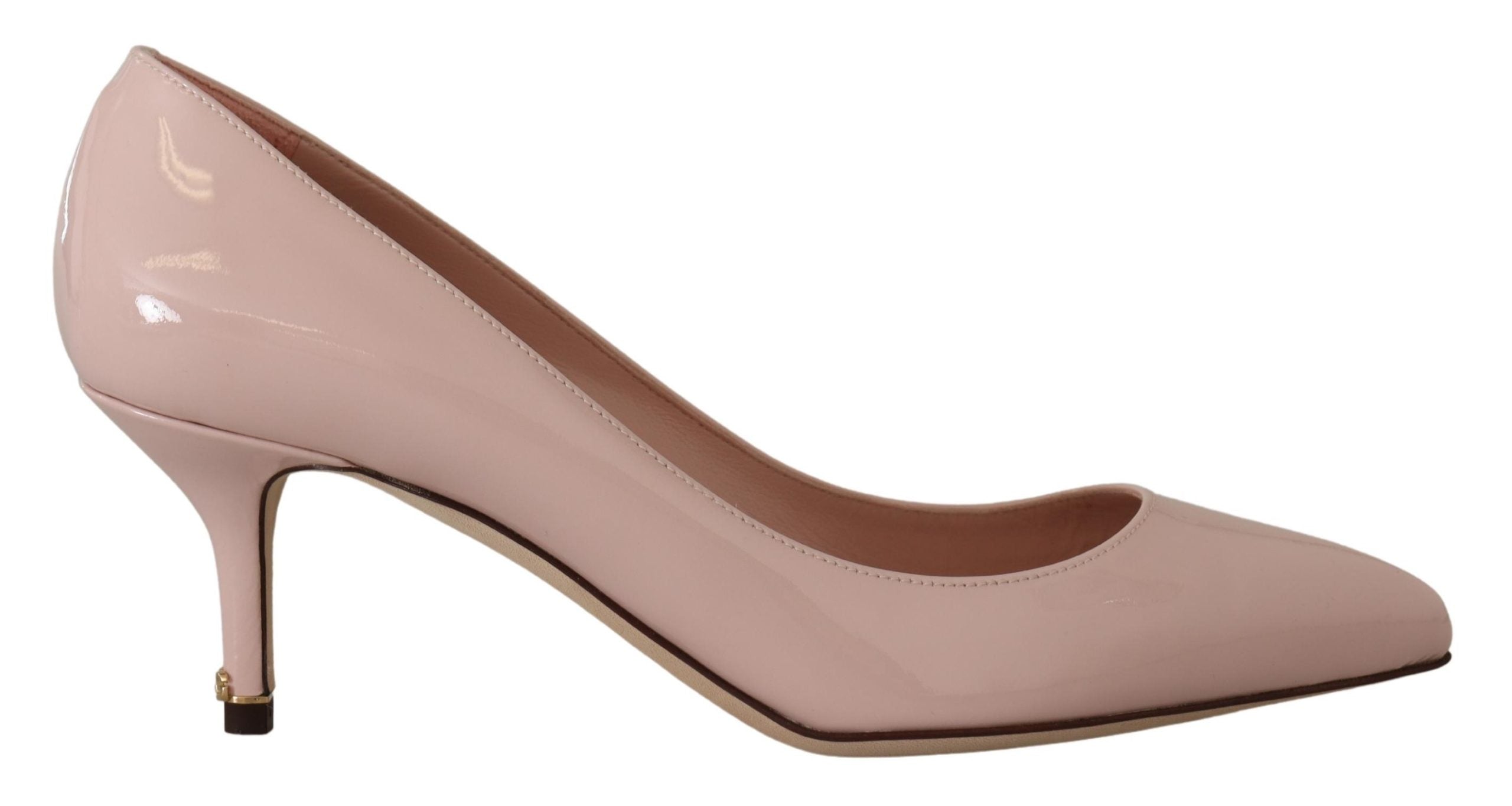 Dolce & Gabbana Pink Patent Leather Kitten Heels Pumps Shoes Dolce & Gabbana
