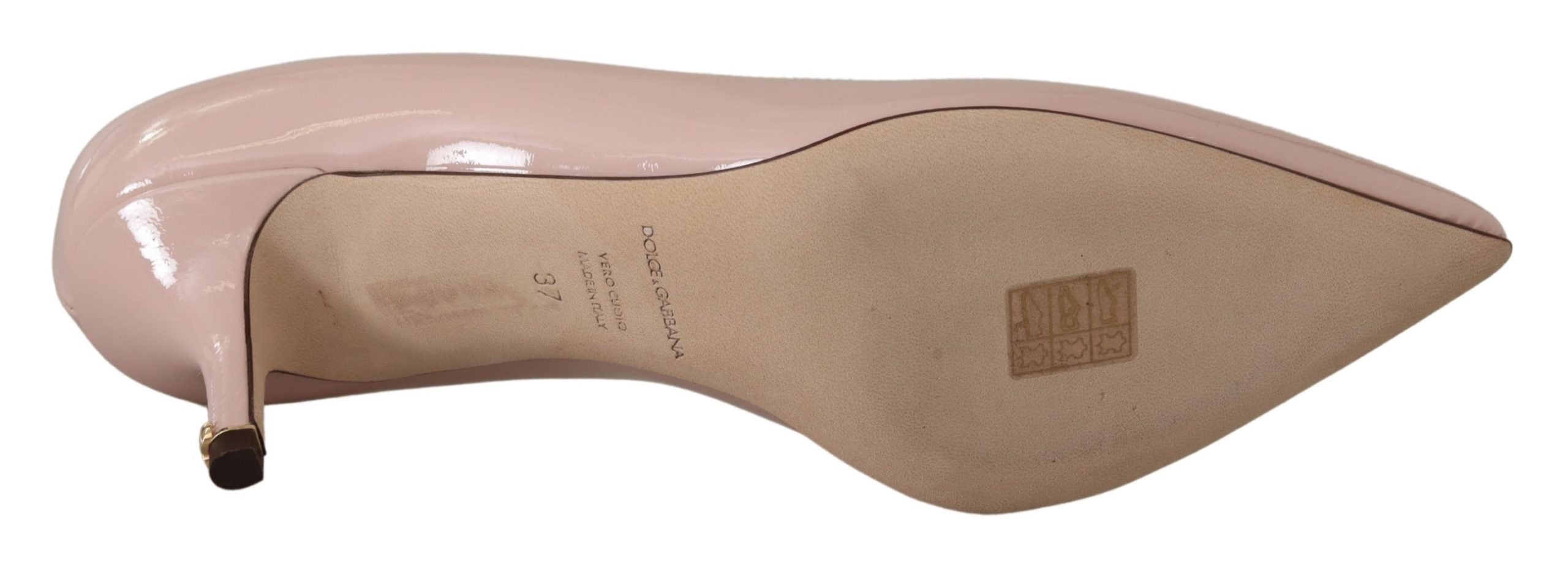 Dolce & Gabbana Pink Patent Leather Kitten Heels Pumps Shoes Dolce & Gabbana
