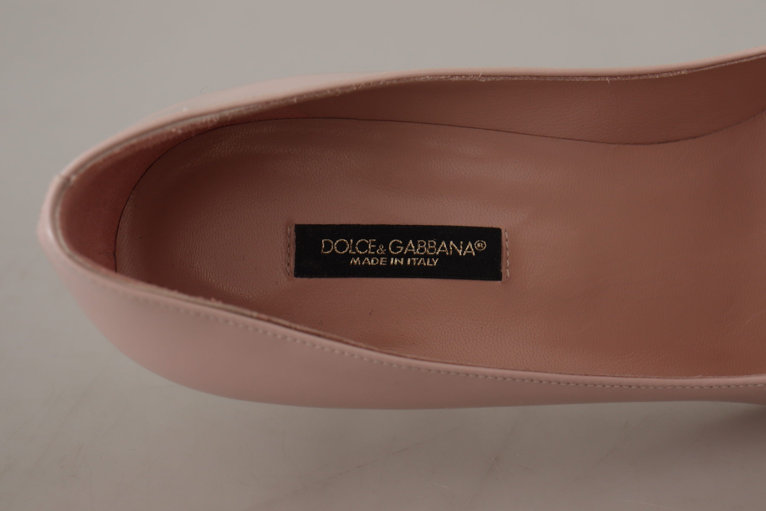 Dolce & Gabbana Pink Patent Leather Kitten Heels Pumps Shoes Dolce & Gabbana
