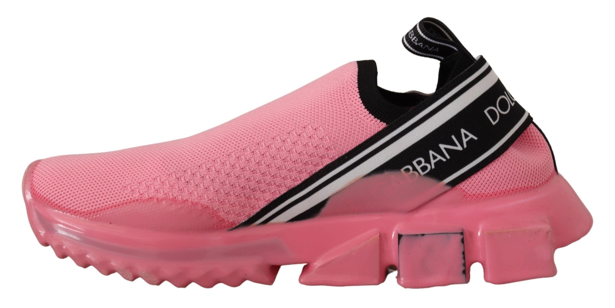 Dolce & Gabbana Pink Low Top Slip On Casual Sorrento Sneakers Dolce & Gabbana
