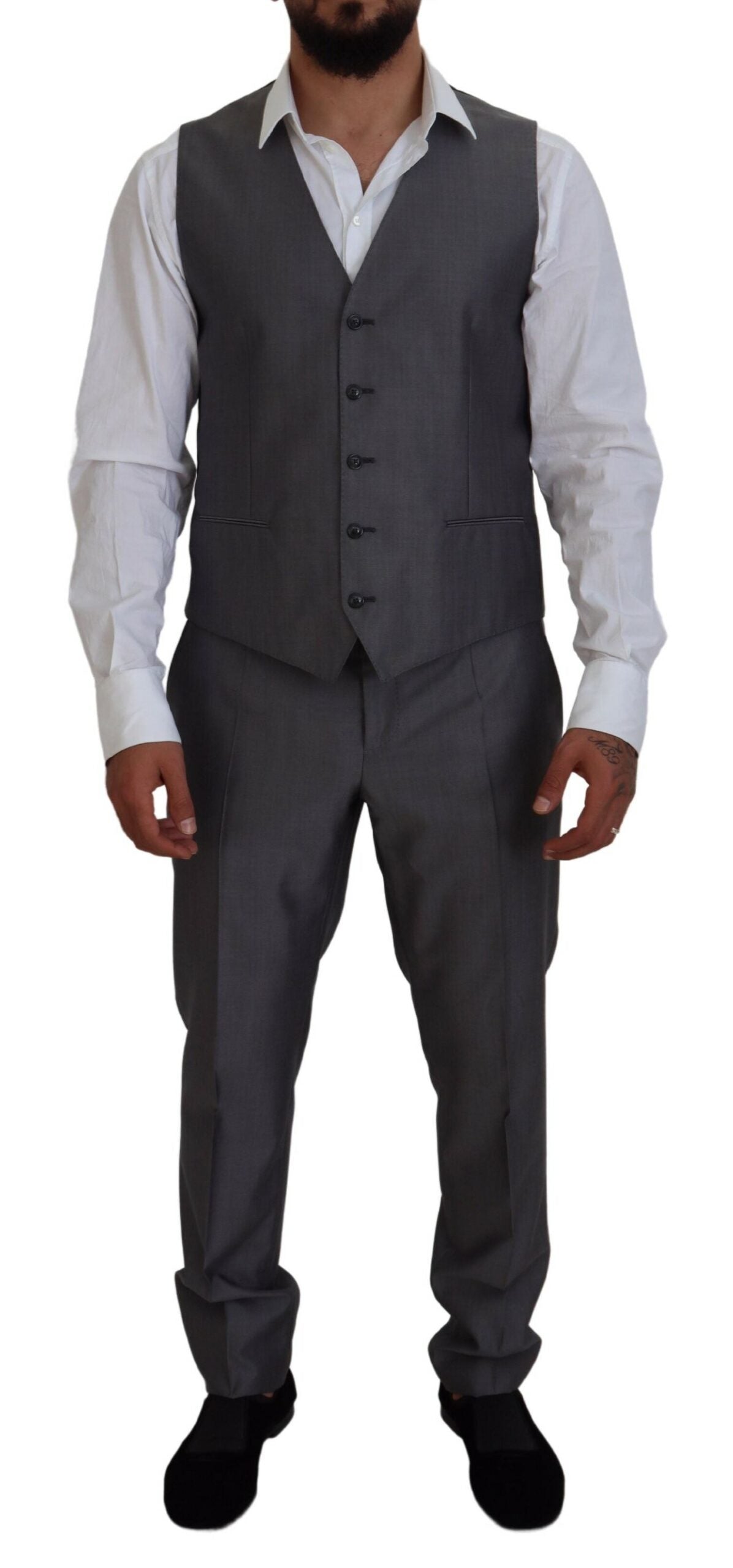 Dolce & Gabbana Gray SICILIA 3 Piece Slim Fit Suit Dolce & Gabbana