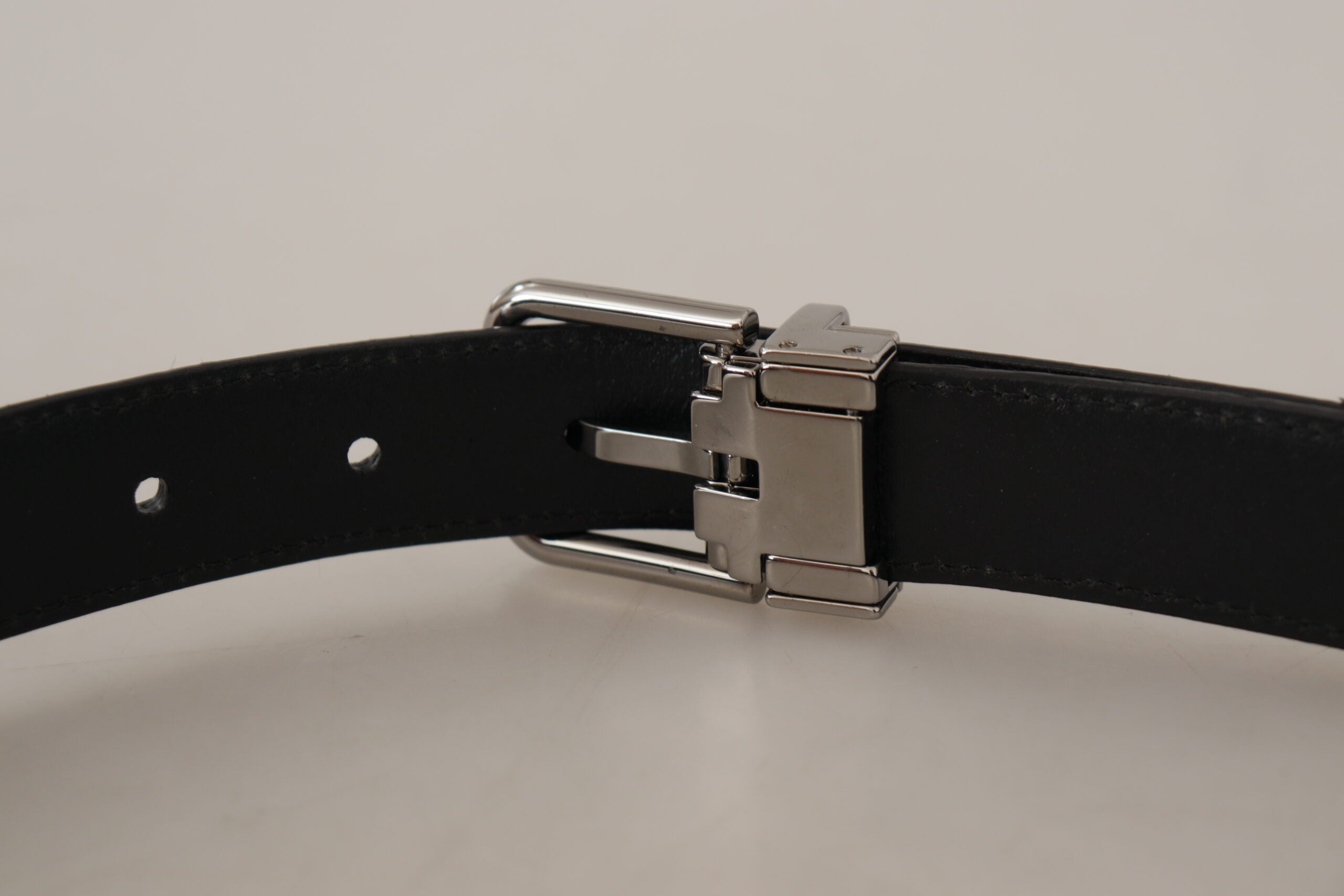 Dolce & Gabbana Red Exotic Leather Metal Logo Buckle Belt Dolce & Gabbana