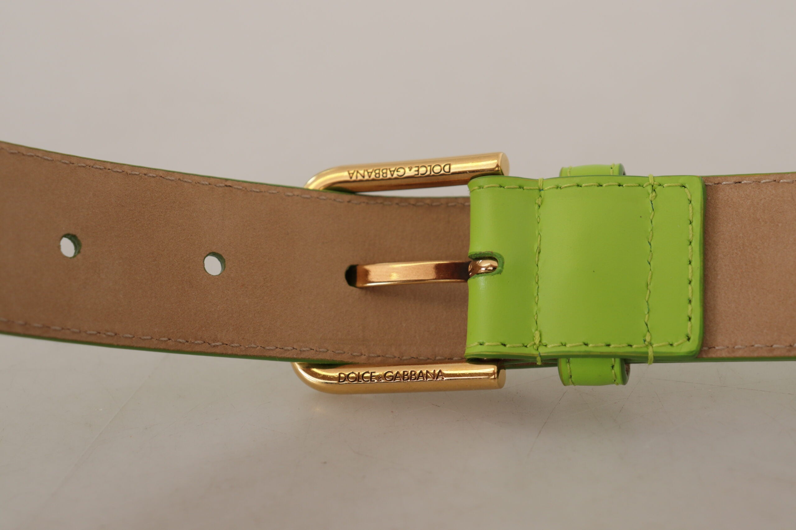 Dolce & Gabbana Green Leather Devotion Heart Micro Bag Headphones Belt Dolce & Gabbana