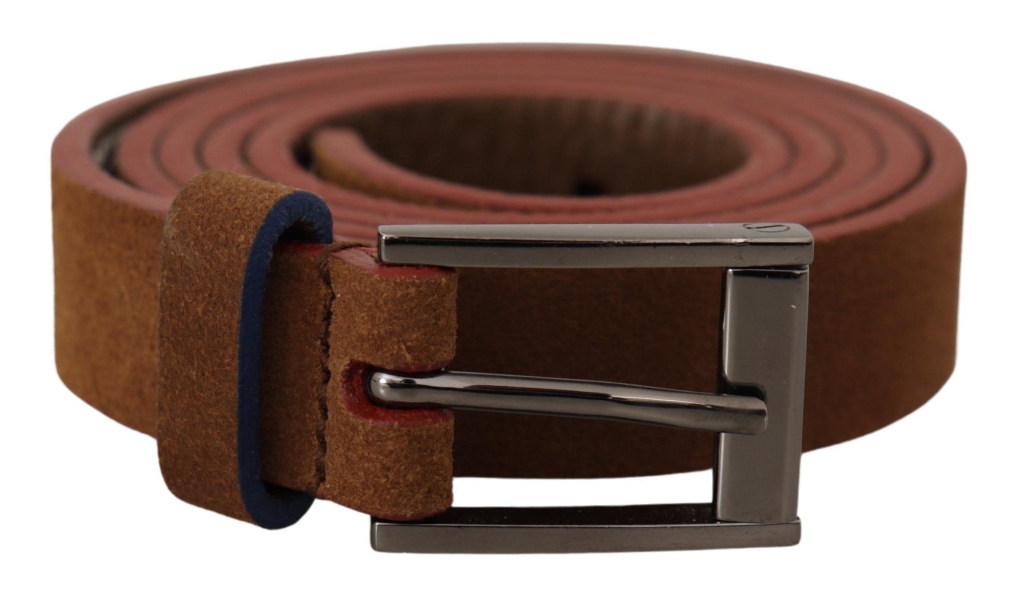 Dolce & Gabbana Brown Logo Engraved Metal Waist Buckle Belt Dolce & Gabbana