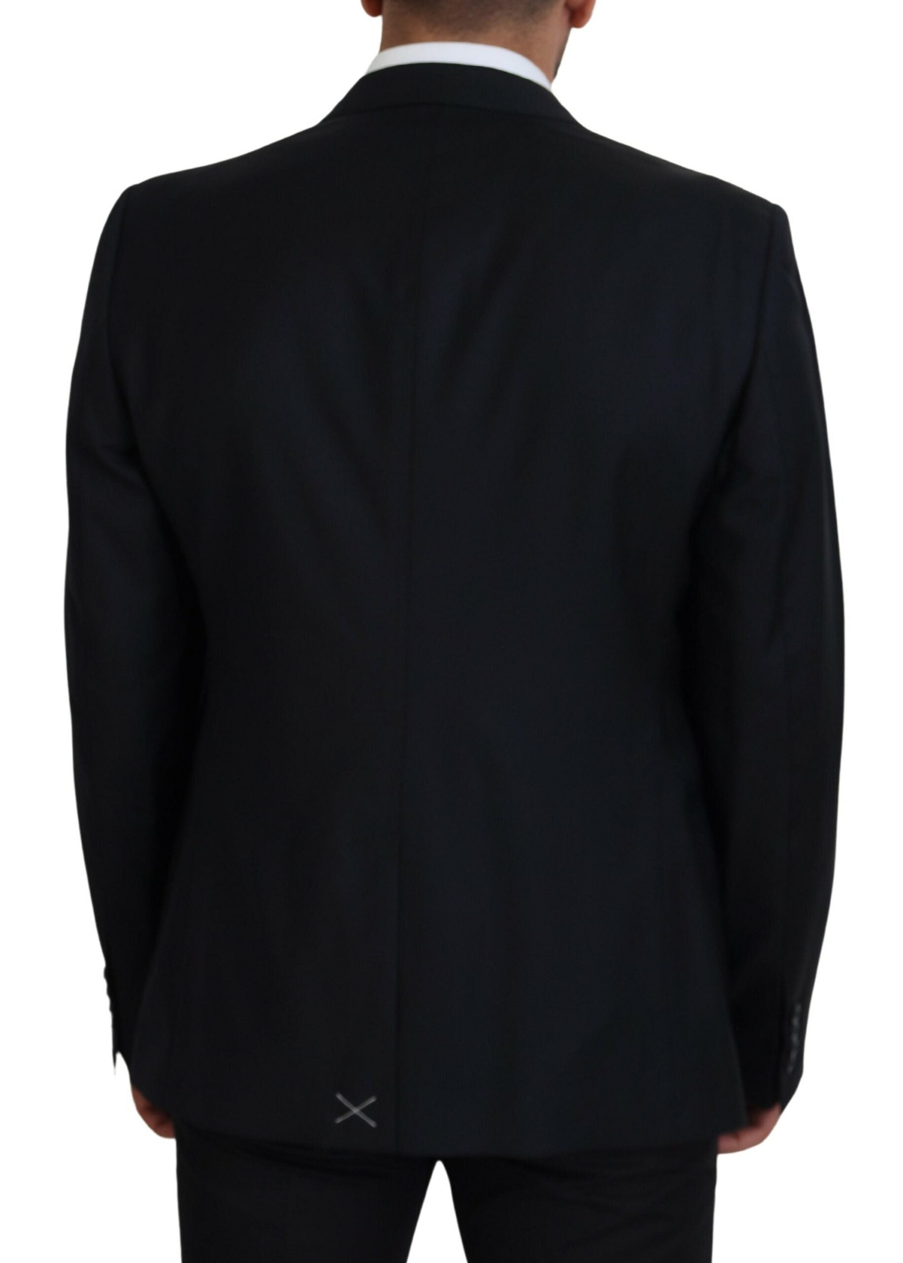 Dolce & Gabbana Dark Blue Wool Formal Sicilia Blazer Dolce & Gabbana
