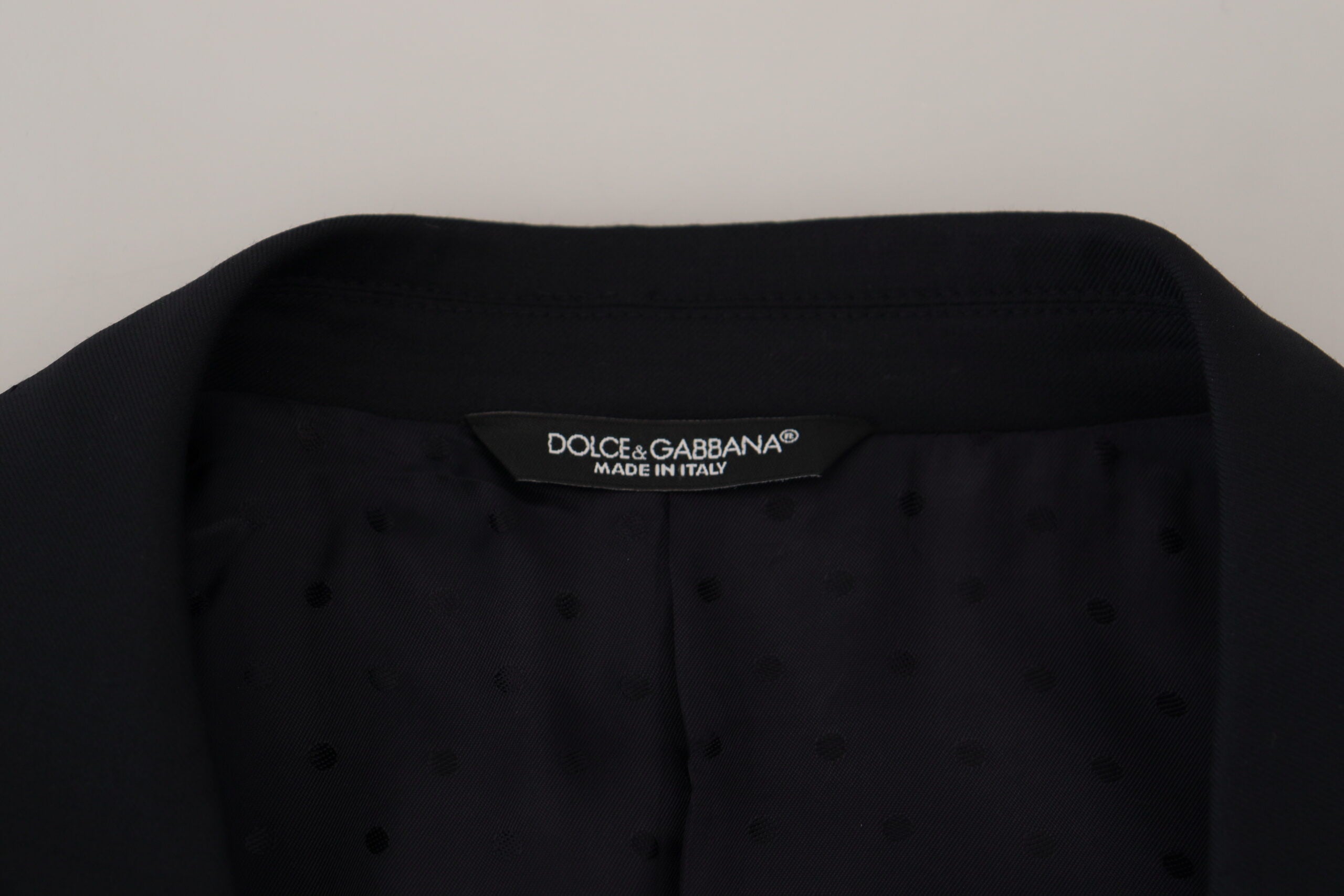 Dolce & Gabbana Dark Blue Wool Formal Sicilia Blazer Dolce & Gabbana