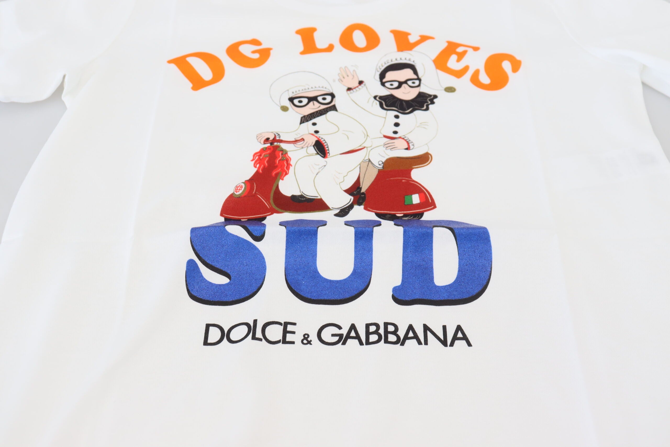 Dolce & Gabbana White Cotton DG Loves SUD T-shirt Dolce & Gabbana