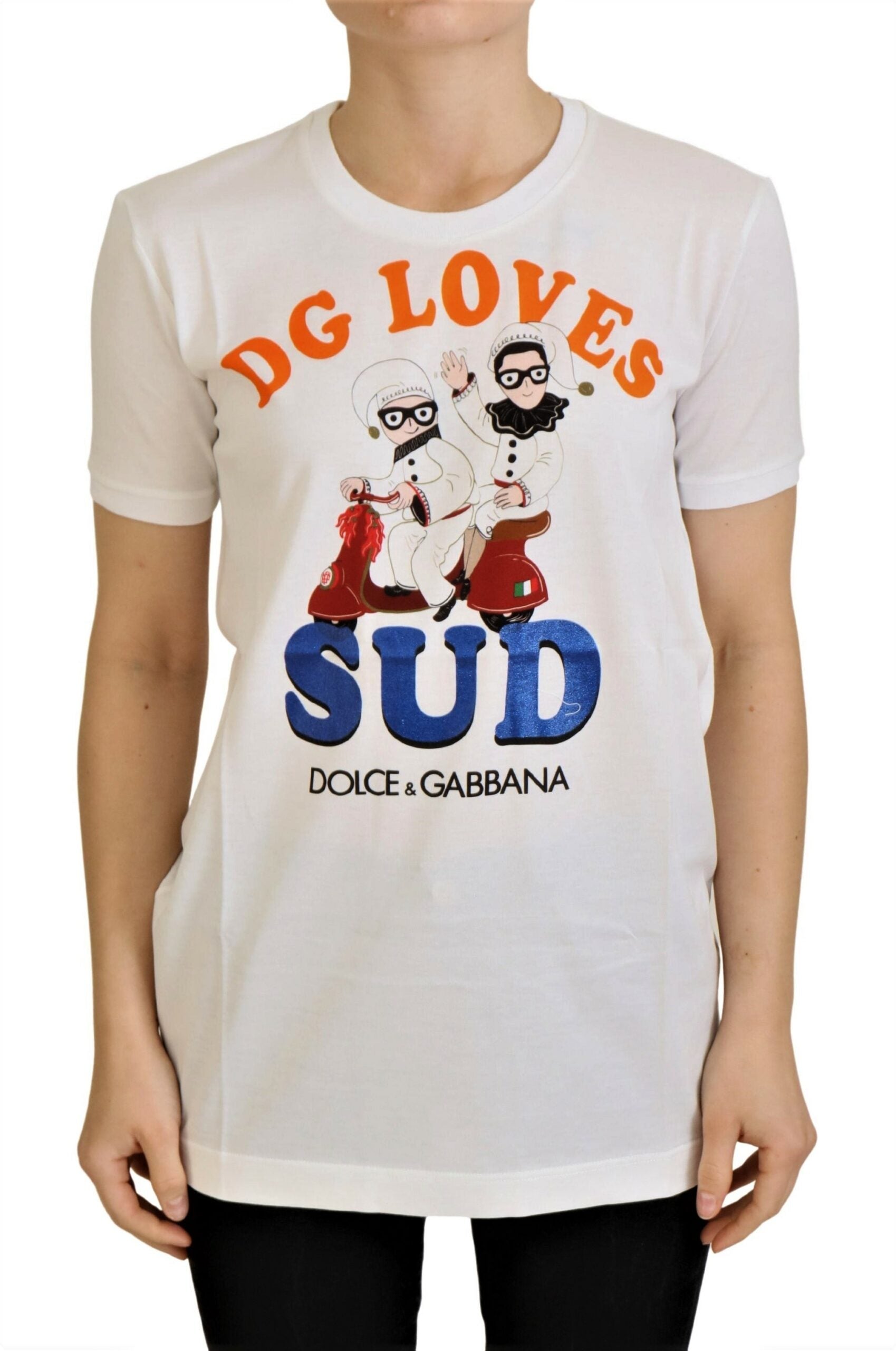 Dolce & Gabbana White Cotton DG Loves SUD T-shirt Dolce & Gabbana