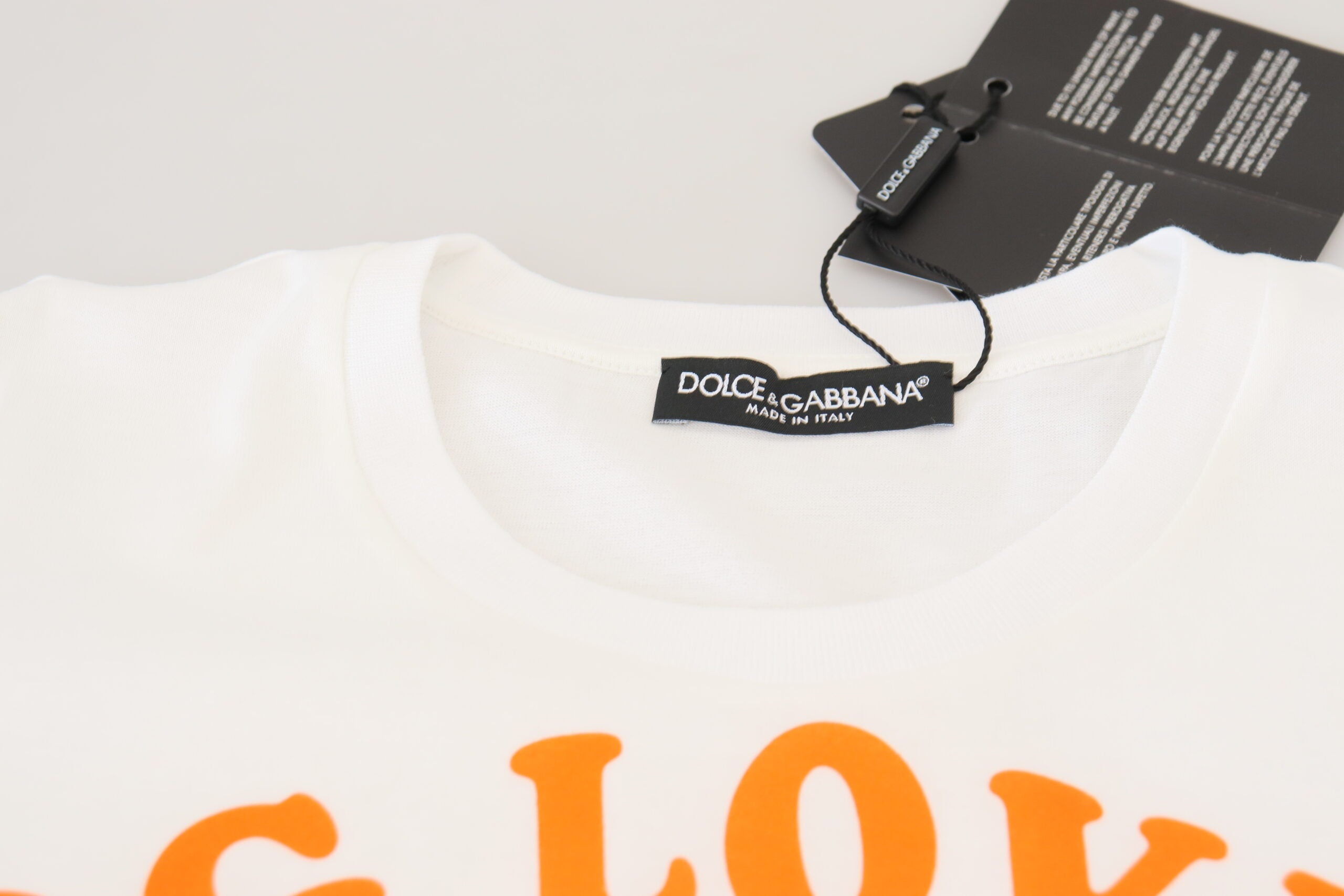 Dolce & Gabbana White Cotton DG Loves SUD T-shirt Dolce & Gabbana