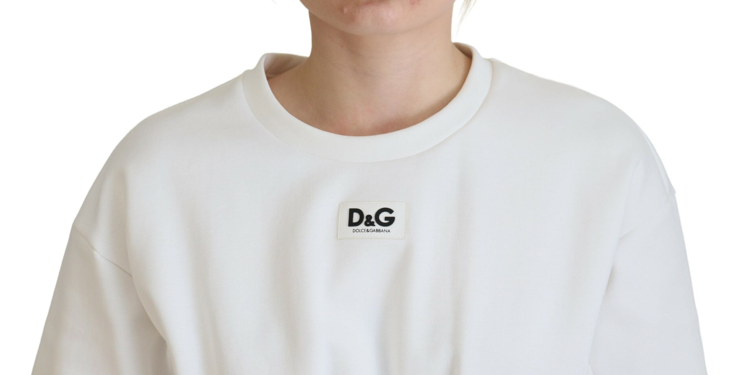 Dolce & Gabbana White Corset Stretch Cotton Top T-shirt Dolce & Gabbana