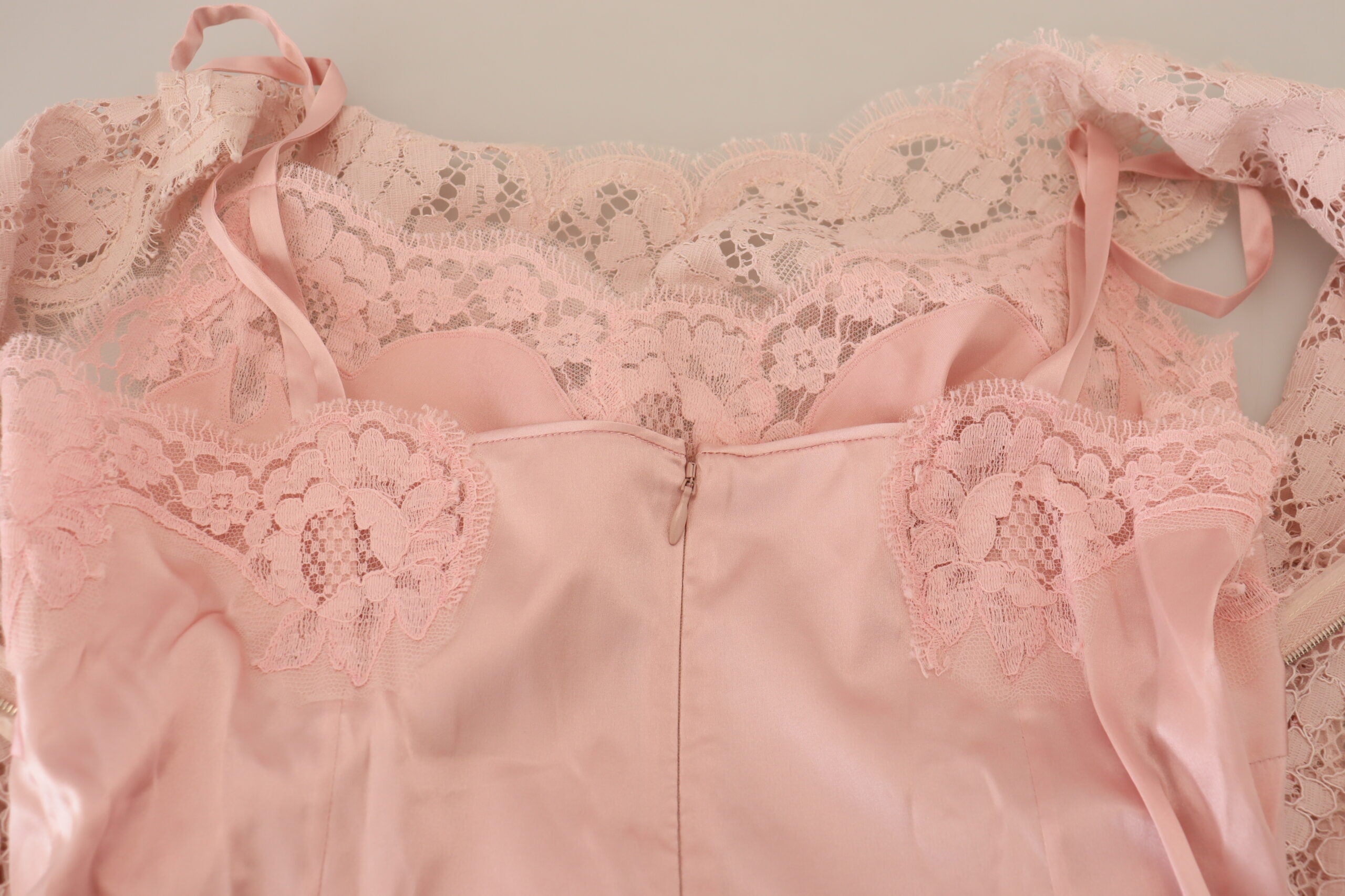 Dolce & Gabbana Pink Floral Lace Sleeveless Tank Blouse Top Dolce & Gabbana