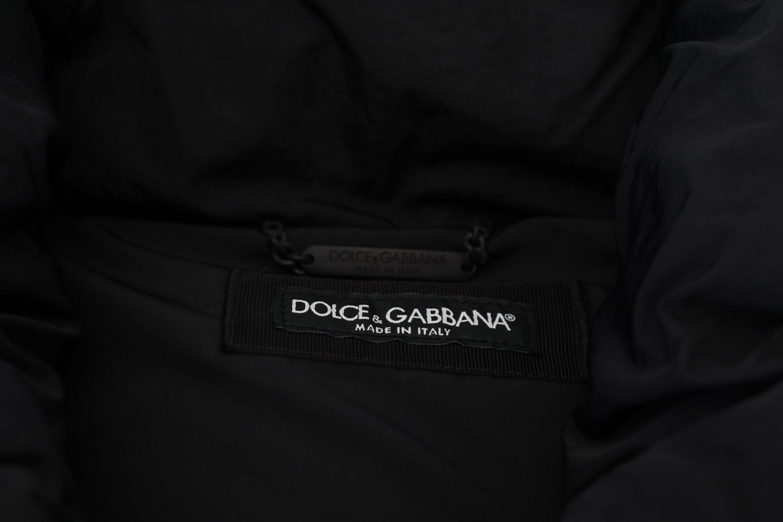 Dolce & Gabbana Black Sleeveless DG Metal Embellishment Jacket Dolce & Gabbana