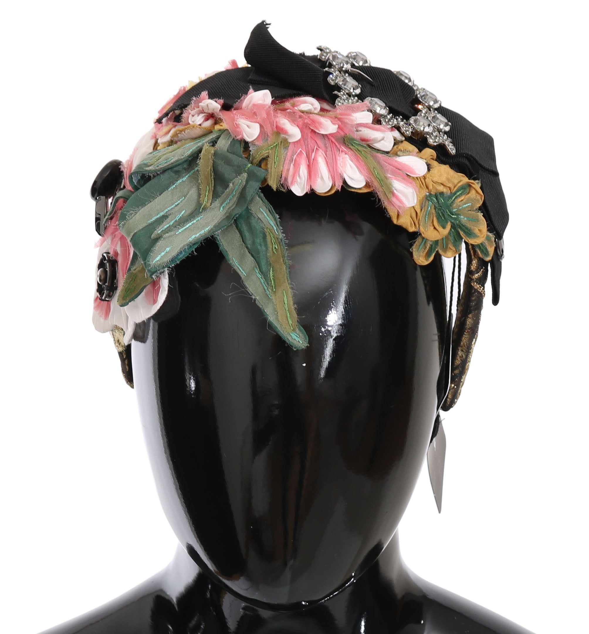 Dolce & Gabbana Multicolor Tiara Floral Crystal Bow Diadem Headband Dolce & Gabbana