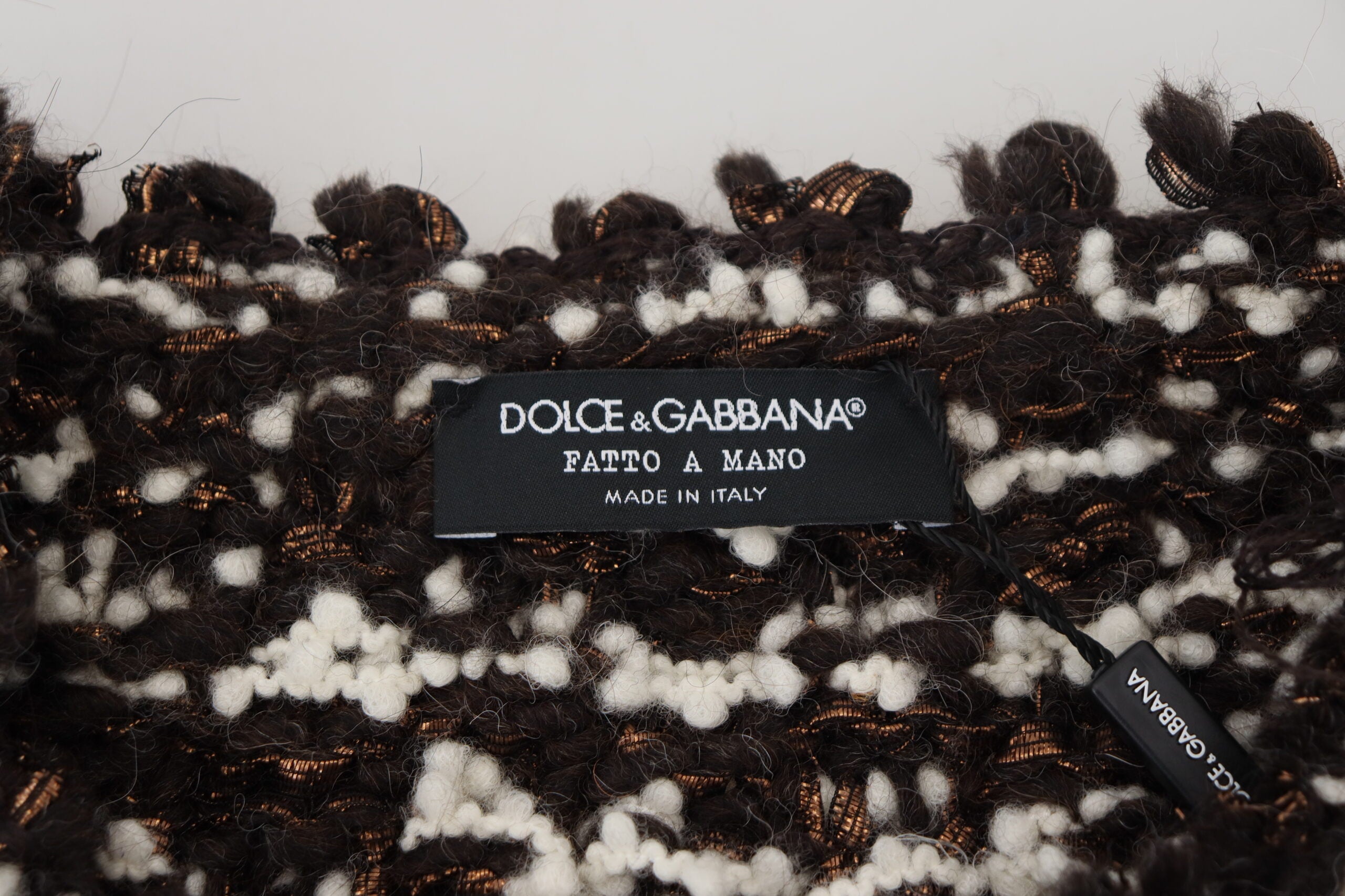 Dolce & Gabbana Brown Knitted Wool Fatto A Mano Sweater Dolce & Gabbana