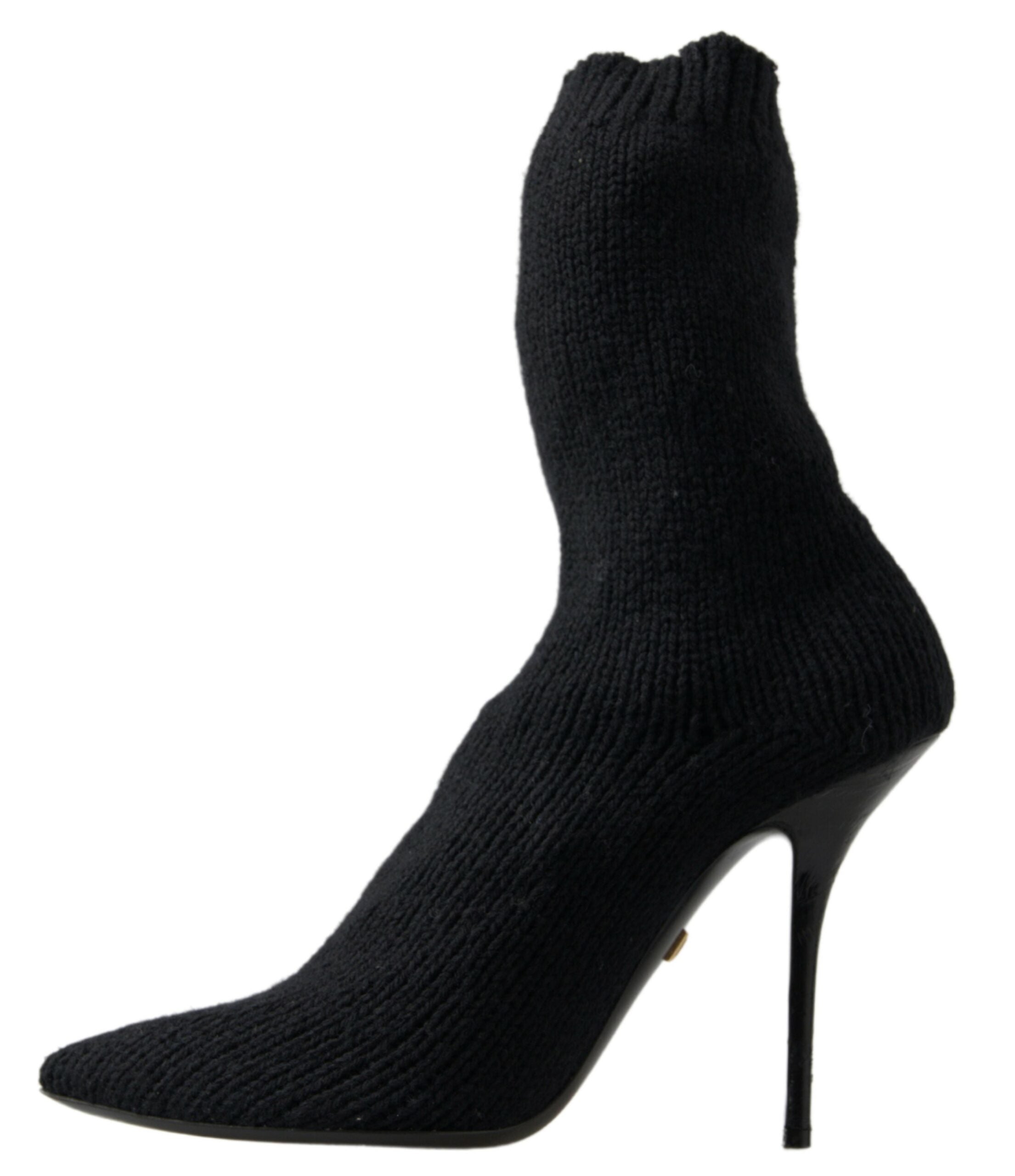 Dolce & Gabbana Black Stiletto Heel Mid Calf Women Boot Shoes Dolce & Gabbana
