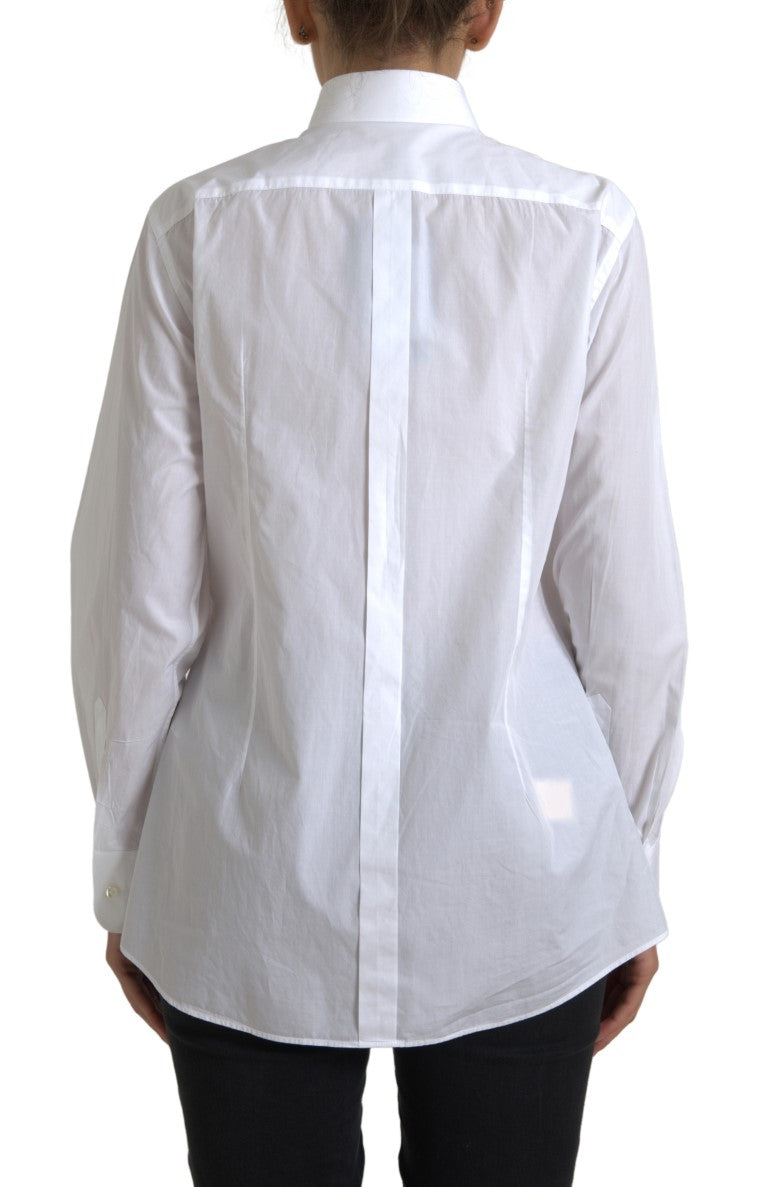 Dolce & Gabbana Cotton Collared Long Sleeves Shirt White Dolce & Gabbana