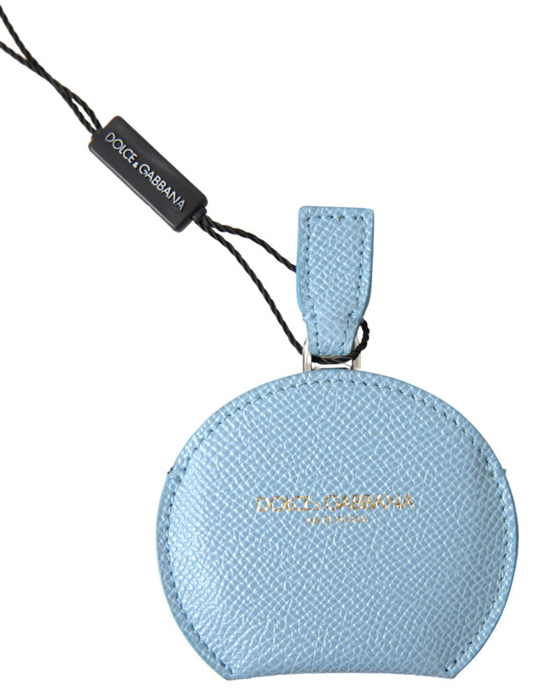 Dolce & Gabbana Light Blue Calfskin Leather Mirror Holder Dolce & Gabbana