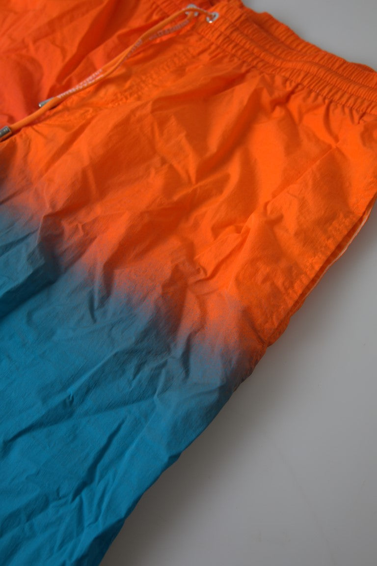 Dolce & Gabbana Orange Blue Gradient Beachwear Swimwear Shorts Dolce & Gabbana