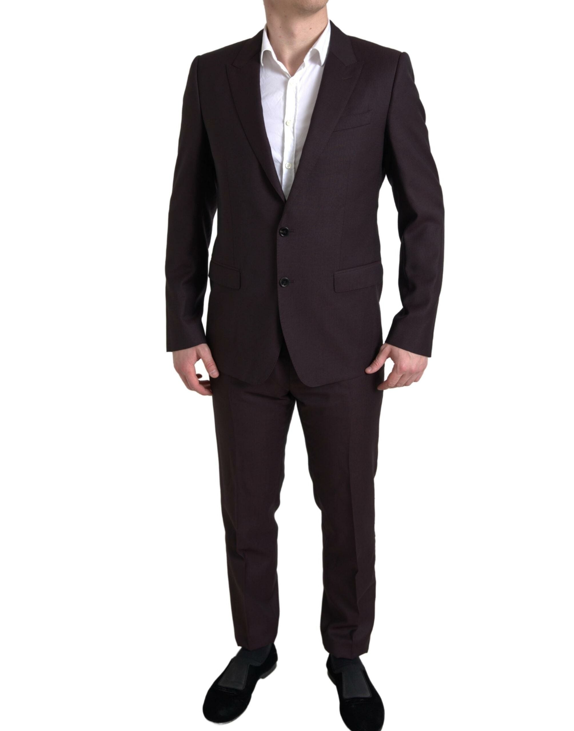 Dolce & Gabbana Maroon 2 Piece Single Breasted MARTINI Suit Dolce & Gabbana