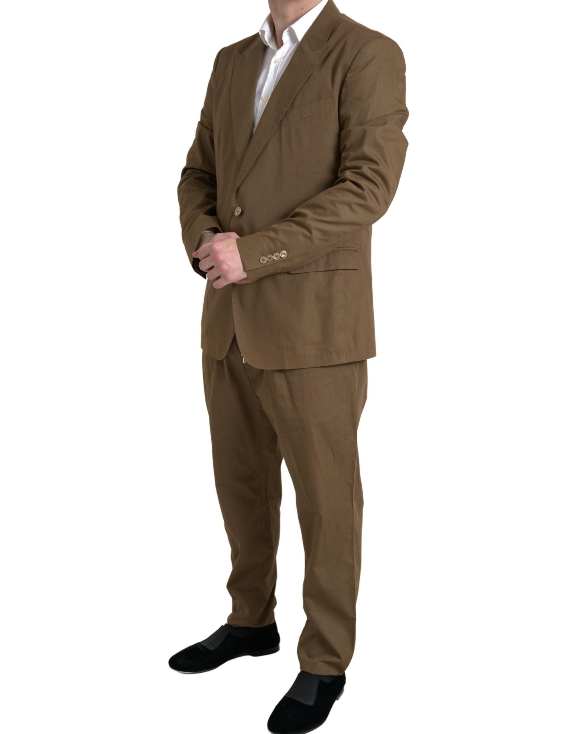Dolce & Gabbana Brown 2 Piece Single Breasted TAORMINA Suit Dolce & Gabbana
