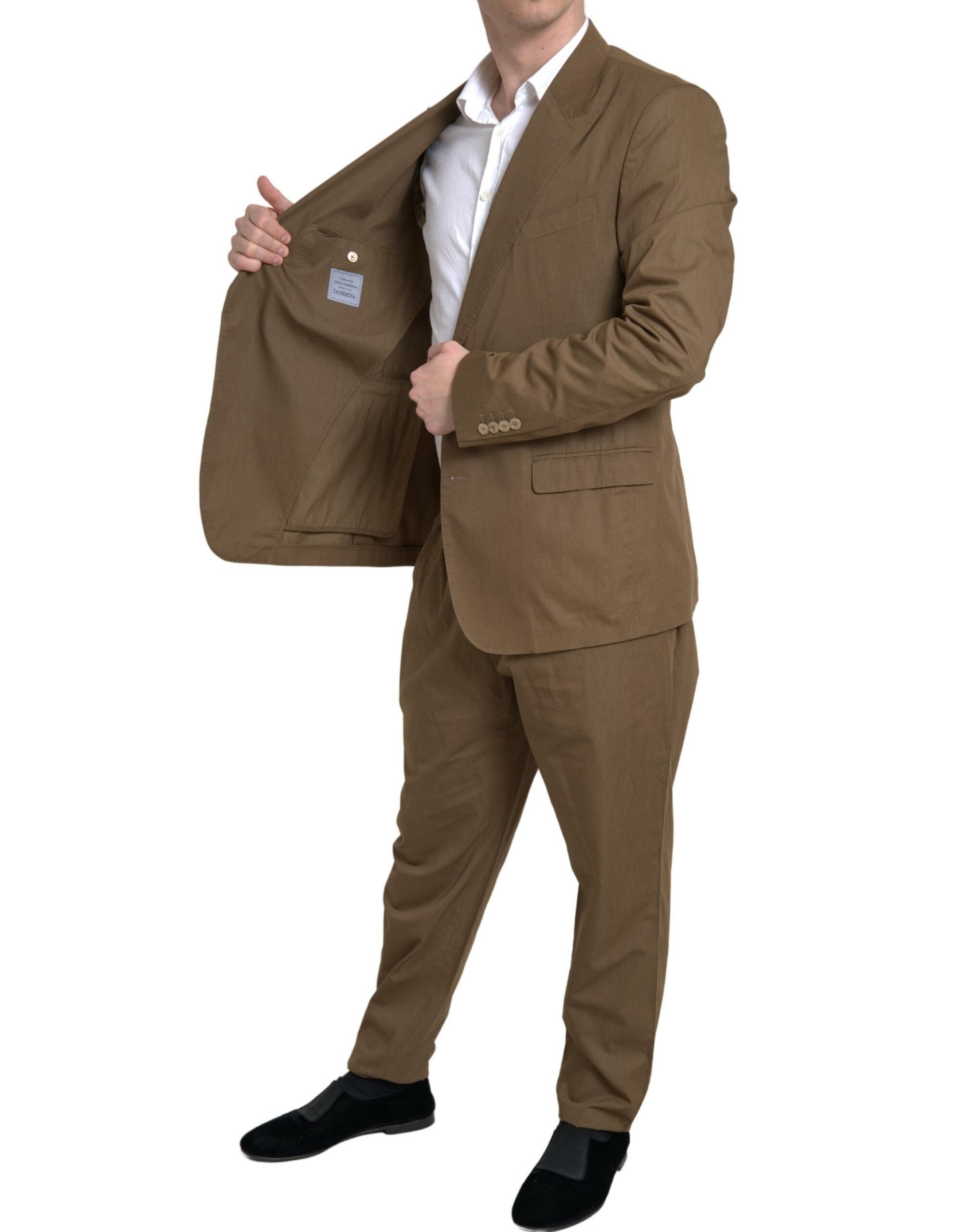 Dolce & Gabbana Brown 2 Piece Single Breasted TAORMINA Suit Dolce & Gabbana