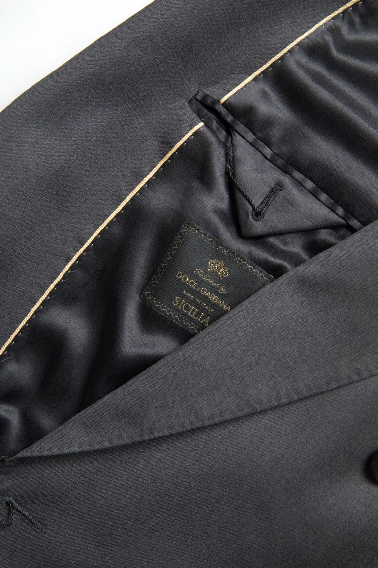 Dolce & Gabbana Gray 2 Piece Double Breasted SICILIA Suit Dolce & Gabbana