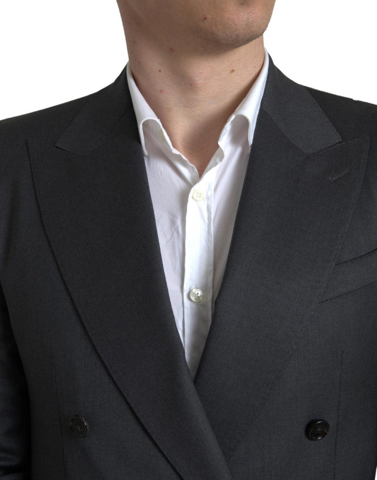 Dolce & Gabbana Gray 2 Piece Double Breasted SICILIA Suit Dolce & Gabbana