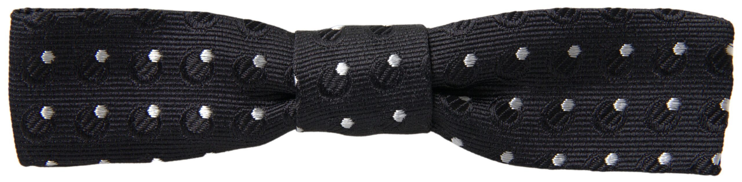 Dolce & Gabbana Black Polka Dot Silk Adjustable Men Neck Papillon Bow Tie Dolce & Gabbana