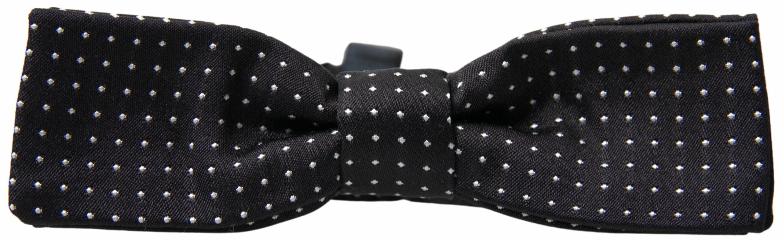 Dolce & Gabbana Black Polka Dot Silk Adjustable Men Neck Papillon Bow Tie Dolce & Gabbana