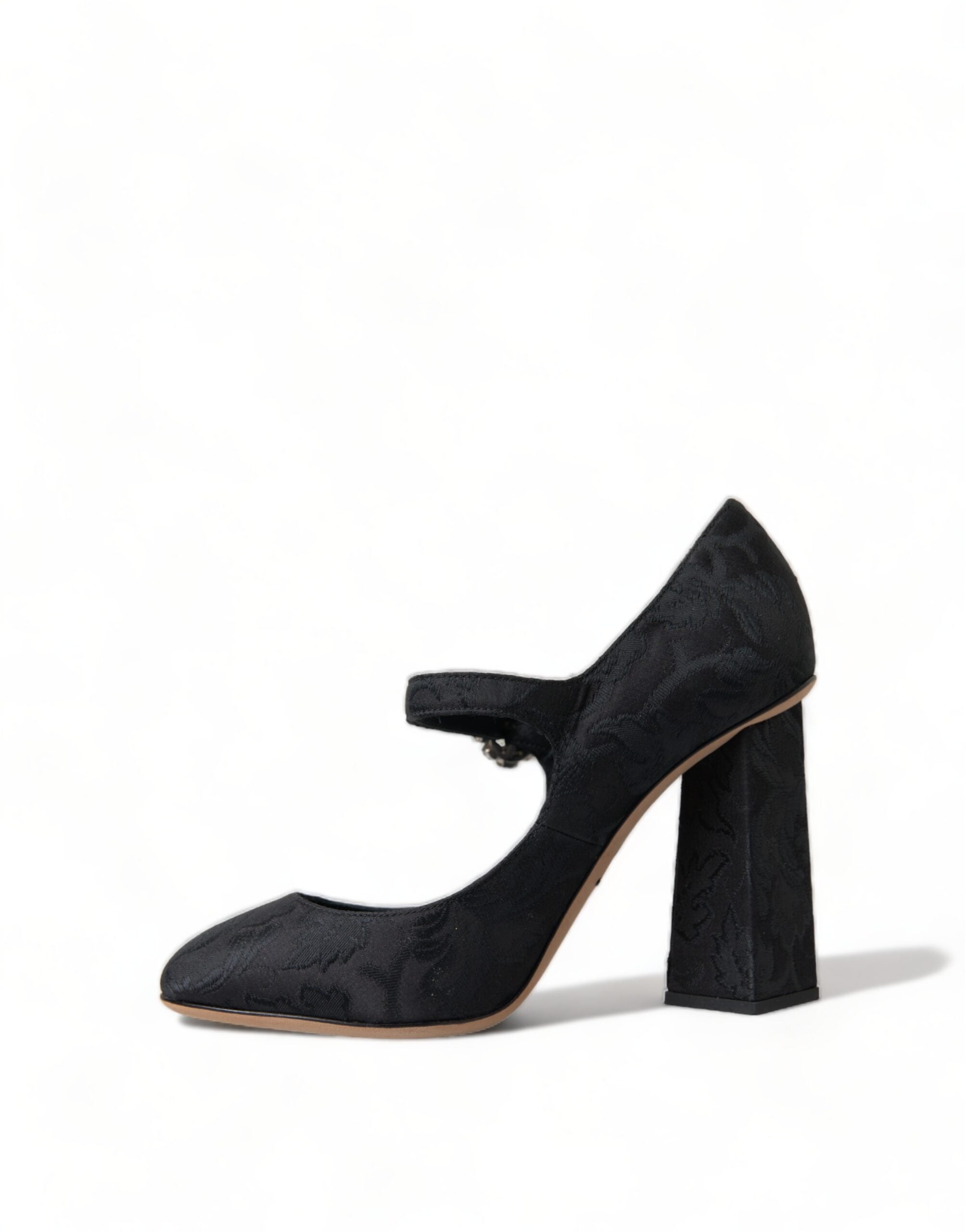 Dolce & Gabbana Black Brocade Mary Janes Heels Pumps Shoes Dolce & Gabbana