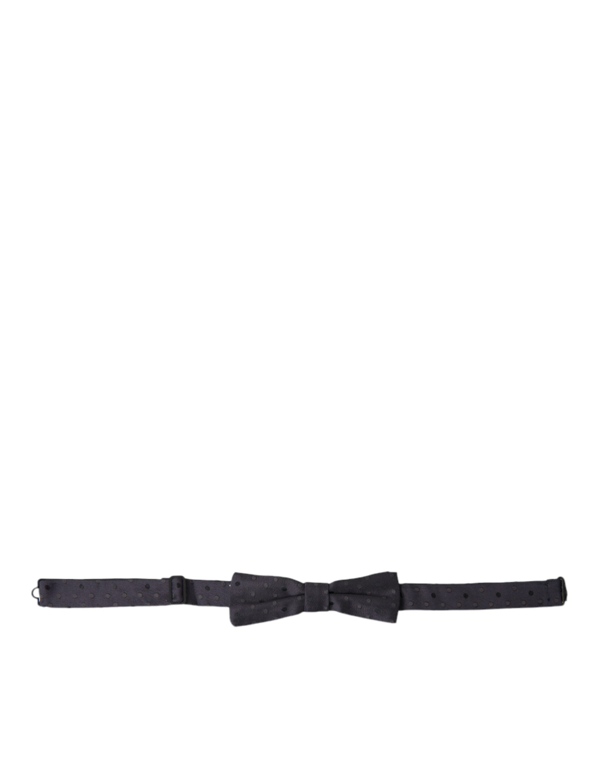Dolce & Gabbana Blue Polka Dot Silk Adjustable Neck Men Papillon Bow Tie Dolce & Gabbana