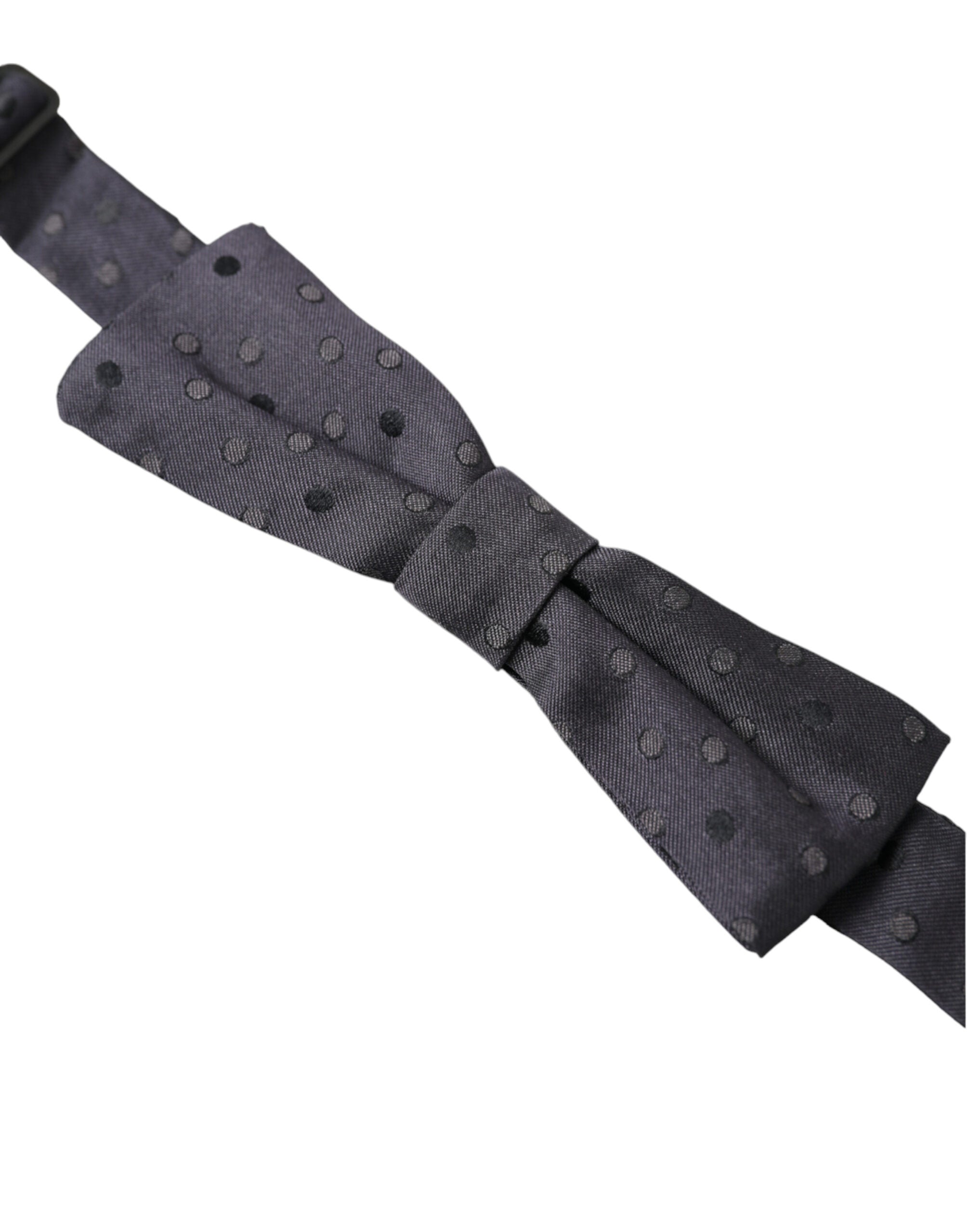 Dolce & Gabbana Blue Polka Dot Silk Adjustable Neck Men Papillon Bow Tie Dolce & Gabbana