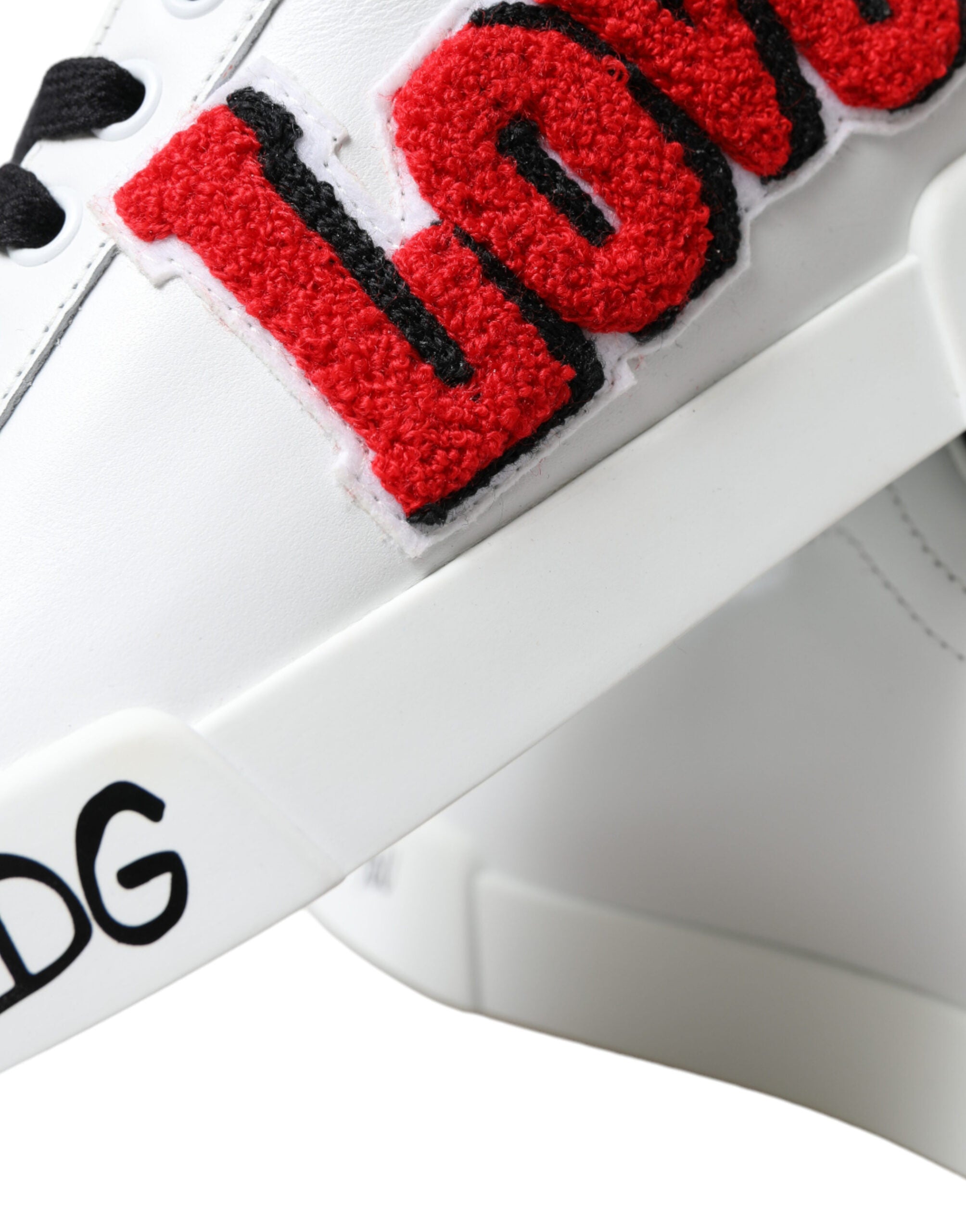 Dolce & Gabbana White Love Patch Portofino Classic Sneakers Shoes Dolce & Gabbana