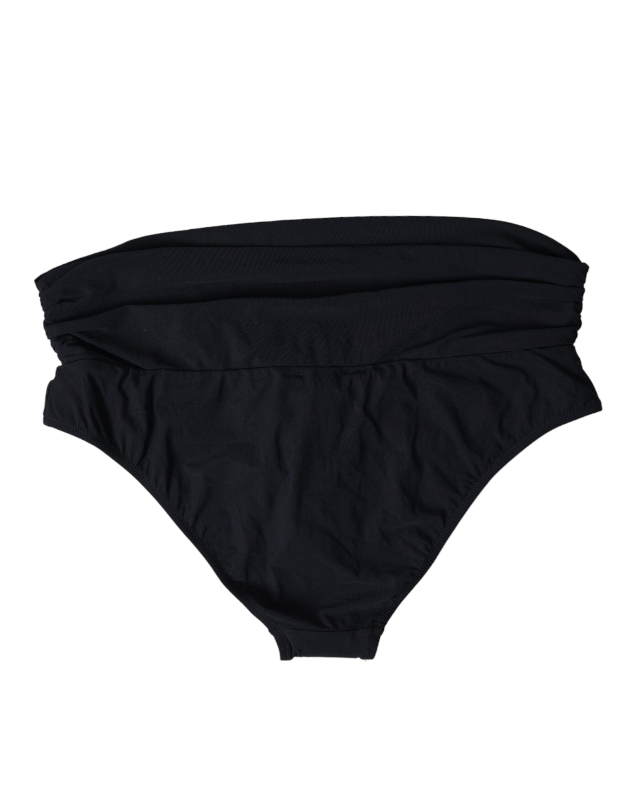 Dolce & Gabbana Black Nylon Stretch Swimwear Slip Bottom Bikini Dolce & Gabbana
