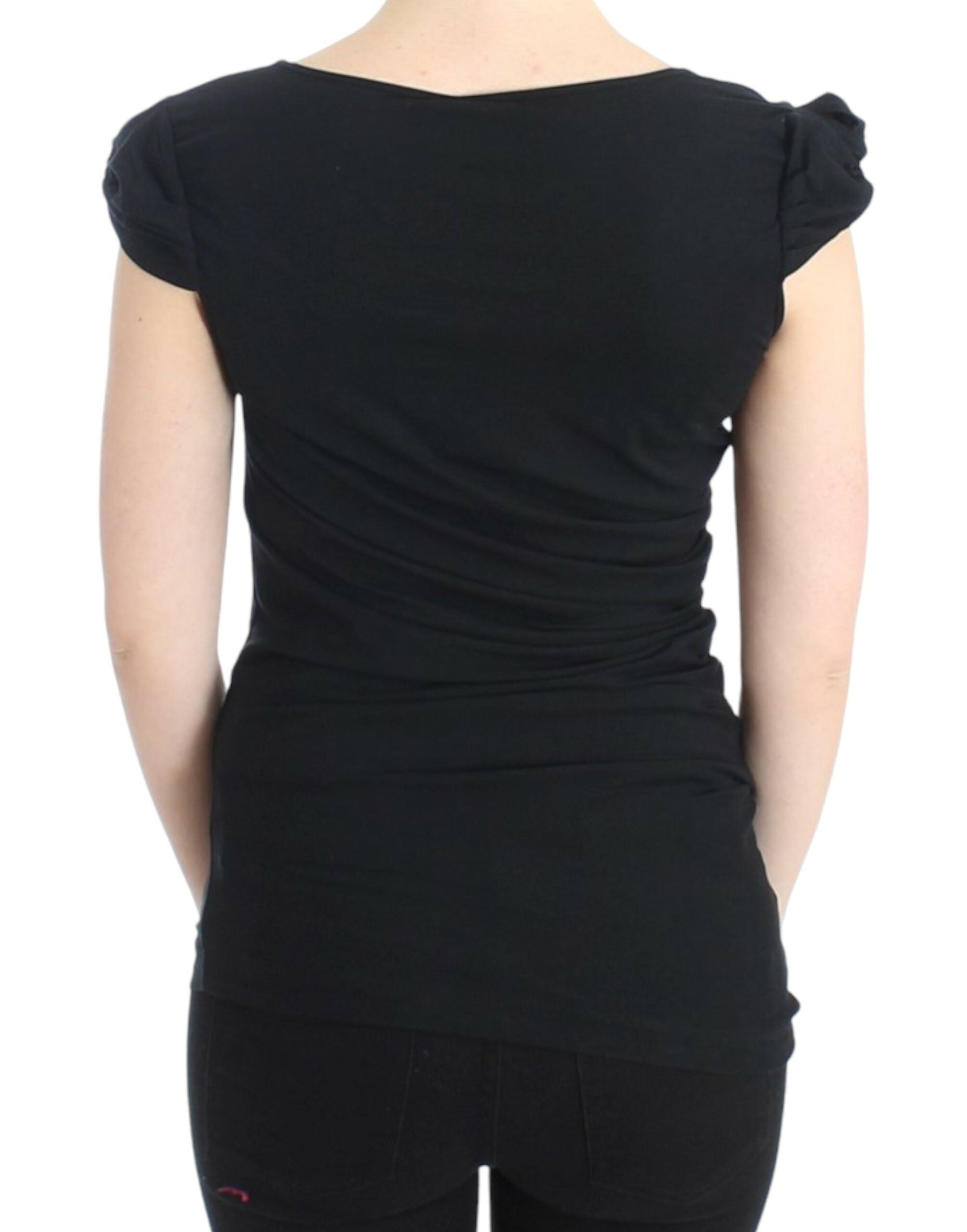 Cavalli Black Cotton Top Cavalli