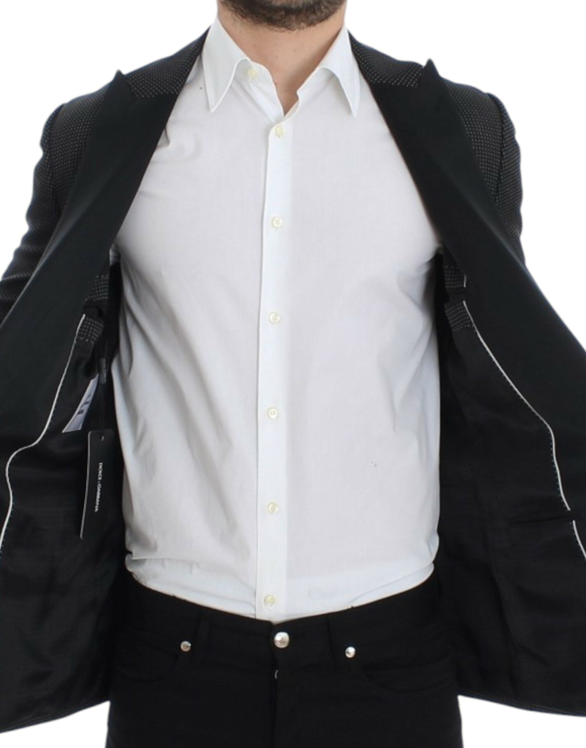 Dolce & Gabbana Black wool slim MARTINI blazer Dolce & Gabbana
