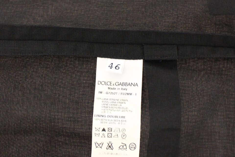 Dolce & Gabbana Black Wool Formal Dress Vest Gilet Jacket Dolce & Gabbana