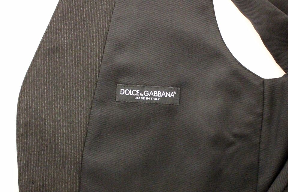 Dolce & Gabbana Gray Wool Stretch Dress Vest Blazer Dolce & Gabbana