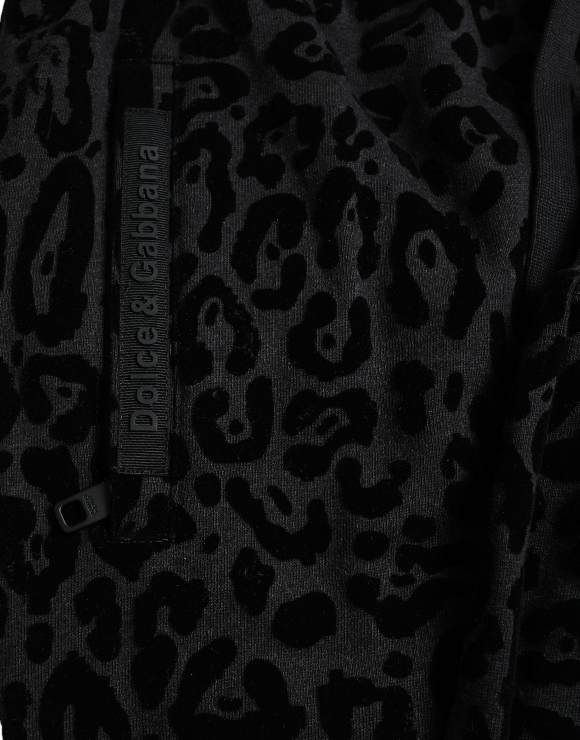 Dolce & Gabbana Black Leopard Cotton Slim Fit Jogger Pants Dolce & Gabbana
