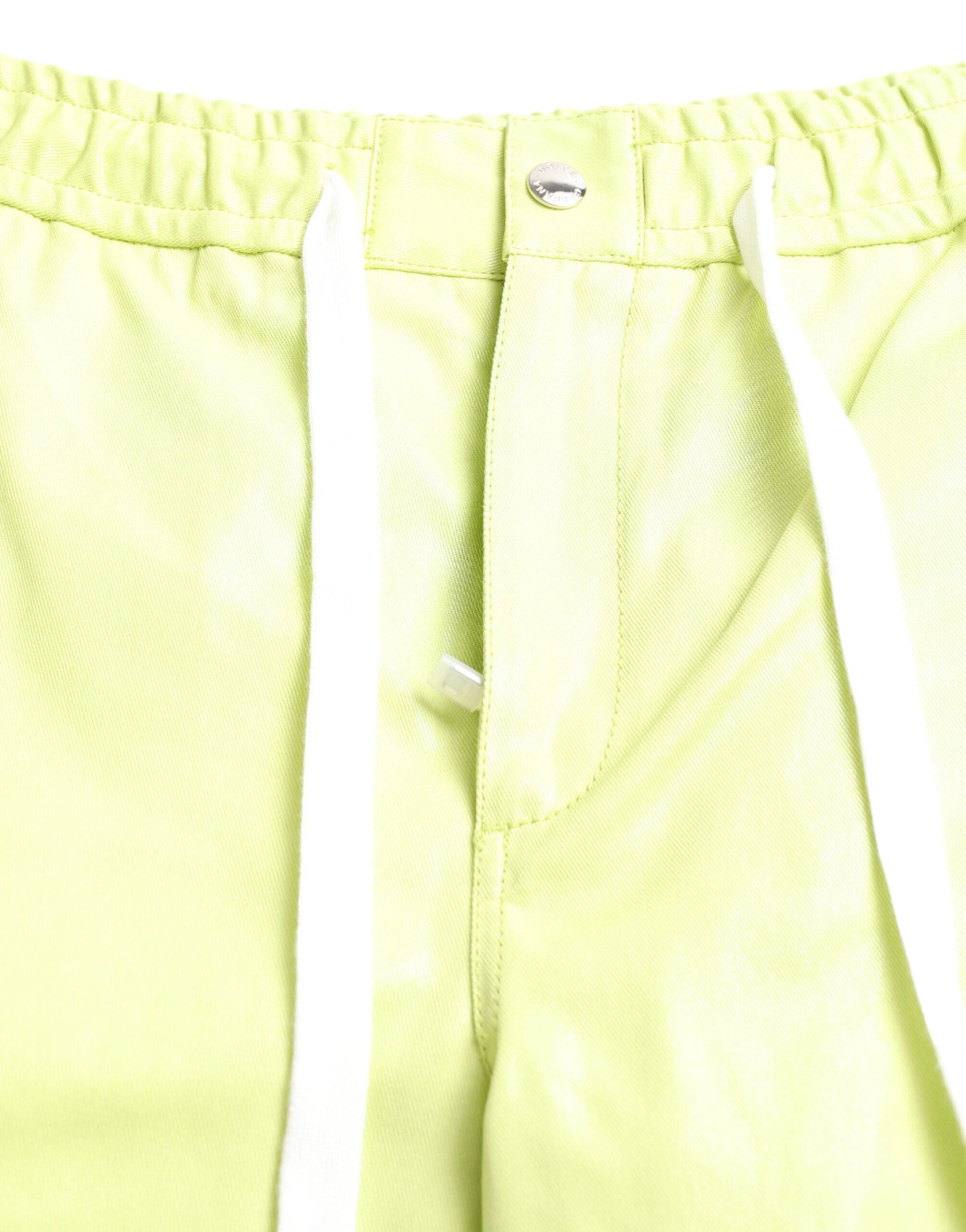 Dolce & Gabbana Light Green Cotton Men Cargo Bermuda Shorts Dolce & Gabbana