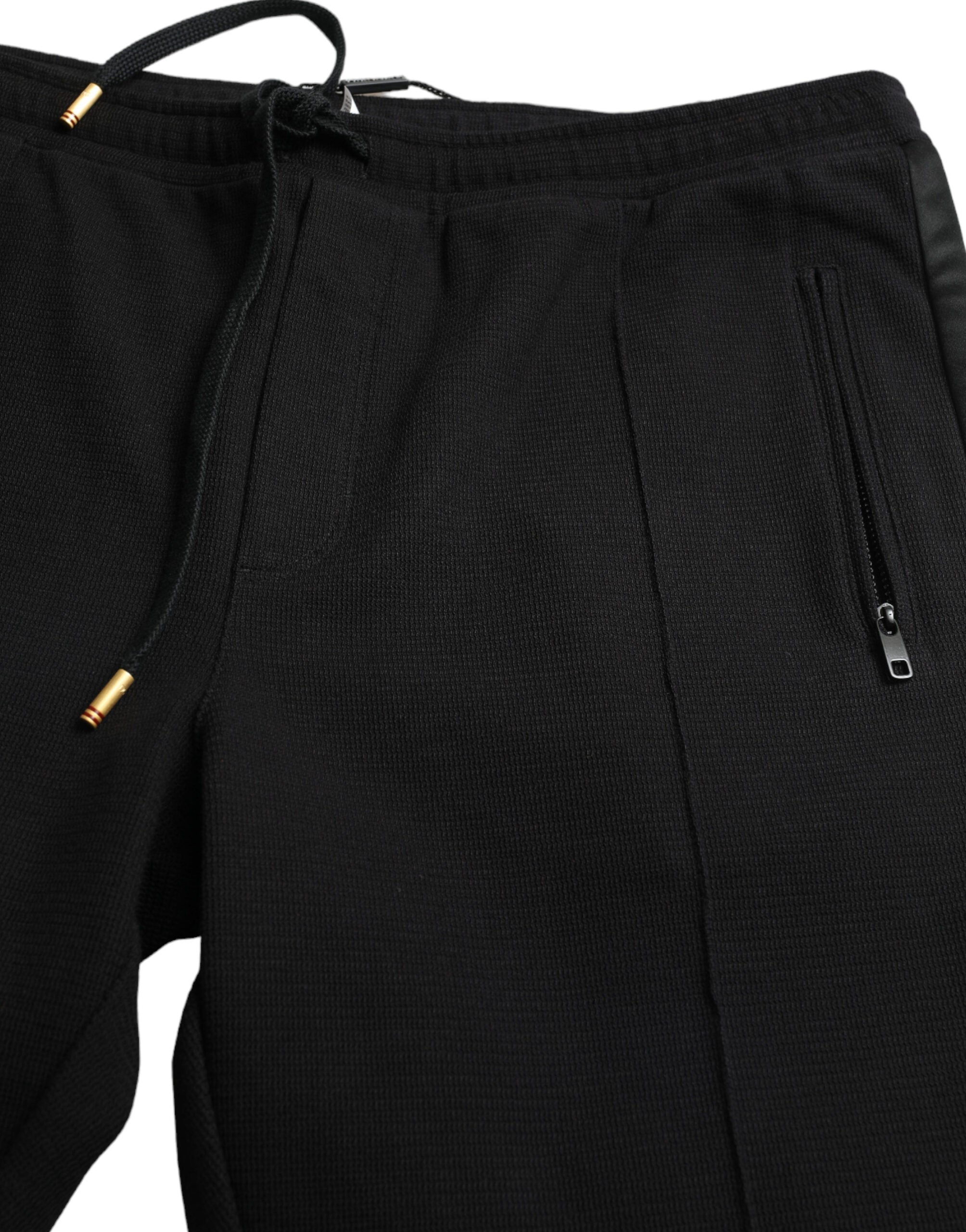 Dolce & Gabbana Black Cotton Skinny Jogger Sweatpants Pants Dolce & Gabbana