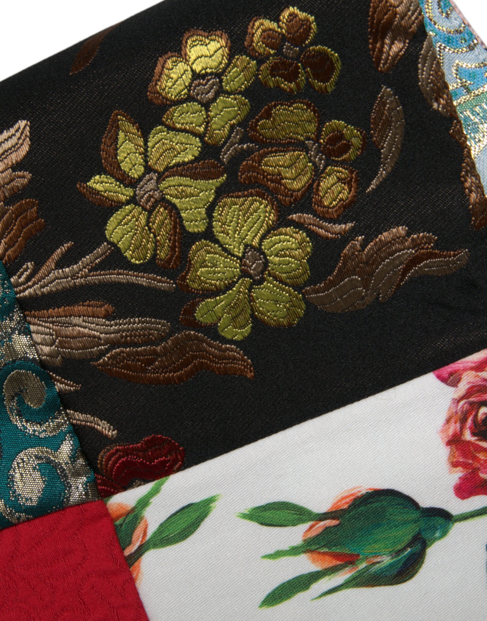 Dolce & Gabbana Multicolor Floral Patchwork Shift Mini Dress Dolce & Gabbana