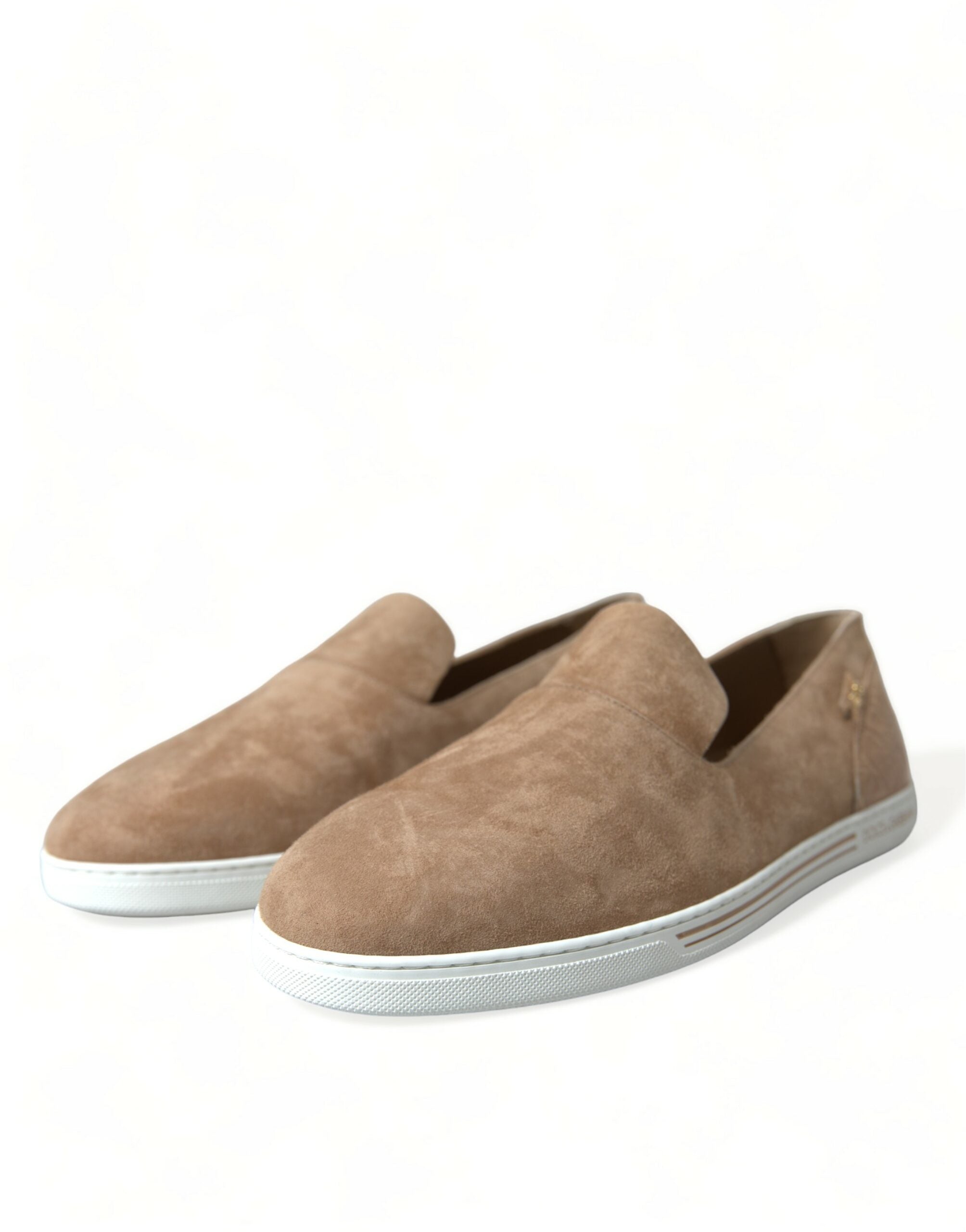 Dolce & Gabbana Beige Suede Caiman Men Loafers Slippers Shoes Dolce & Gabbana