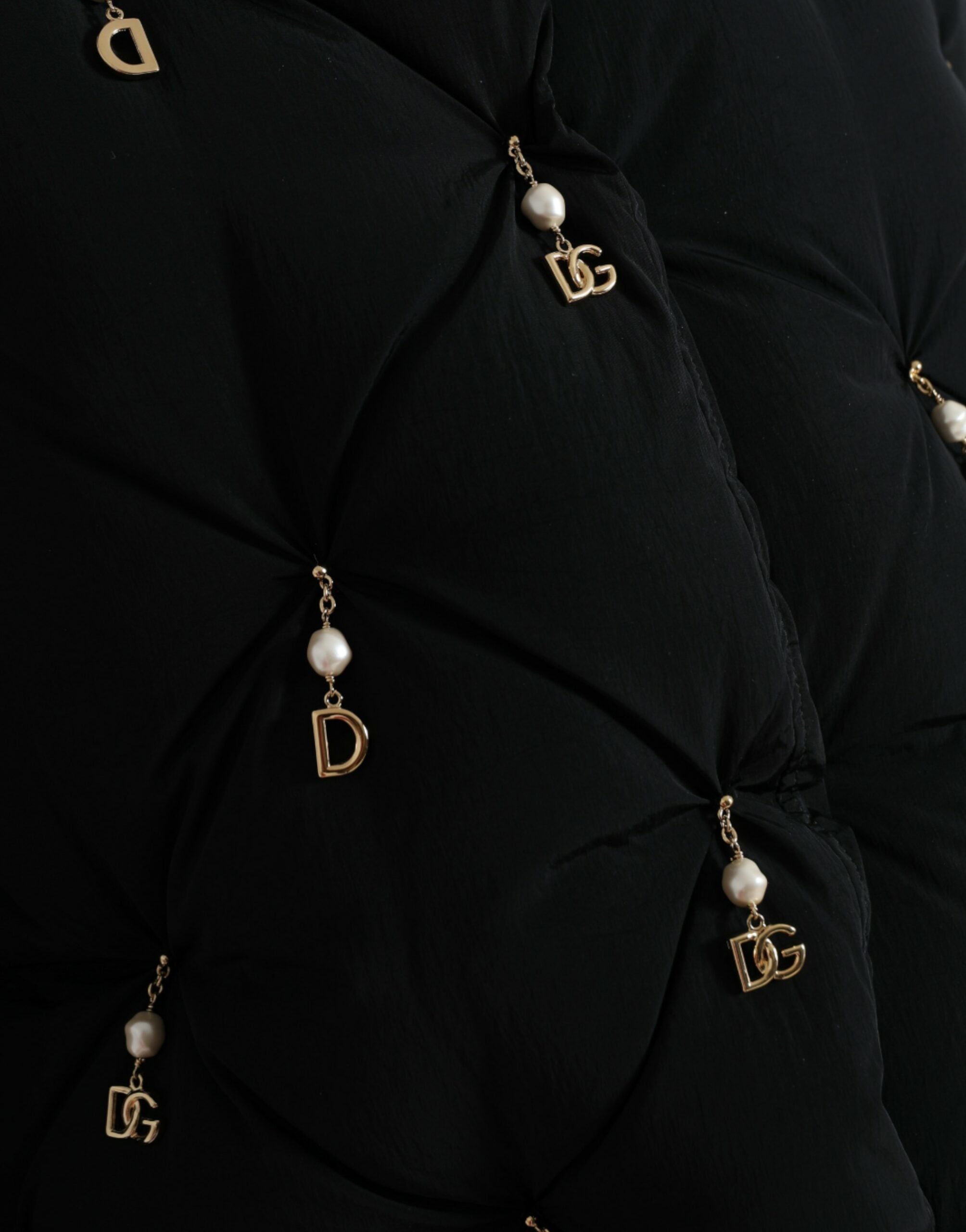 Dolce & Gabbana Black Embellished Quilted Shell Bomber Jacket Dolce & Gabbana