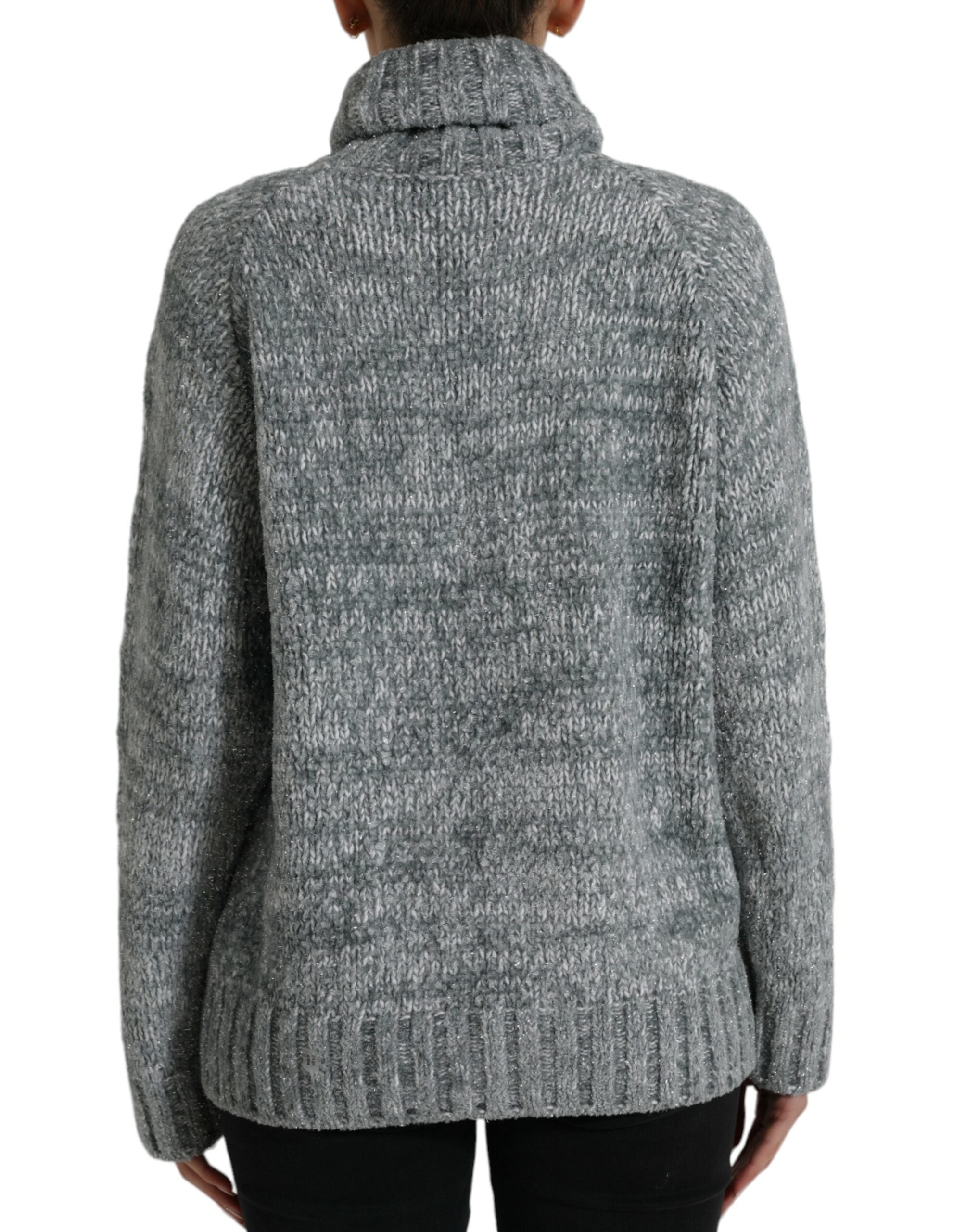 Dolce & Gabbana Gray Cashmere Turtle Neck Pullover Sweater Dolce & Gabbana
