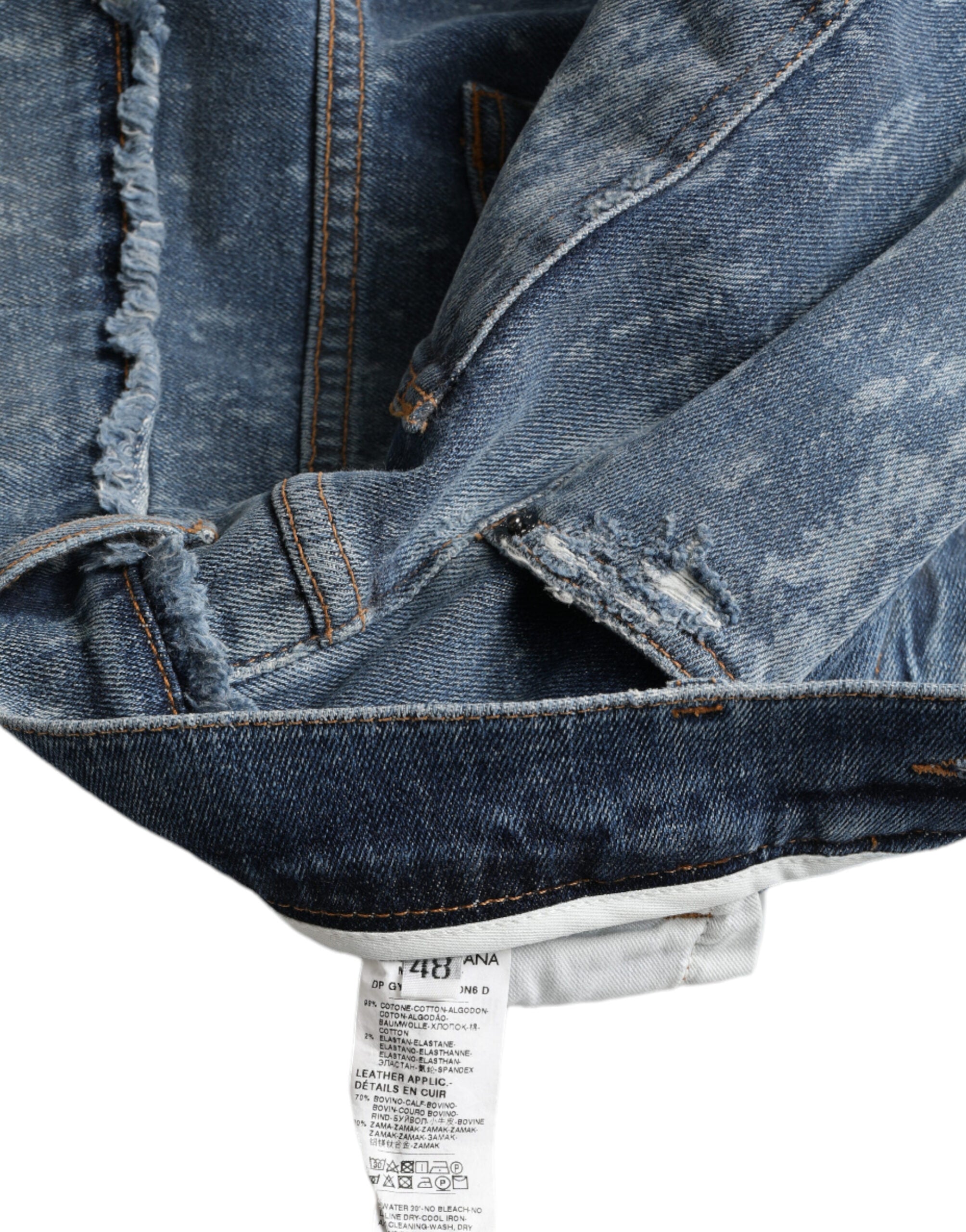 Dolce & Gabbana Blue Washed Skinny Cotton Stretch Denim Jeans Dolce & Gabbana